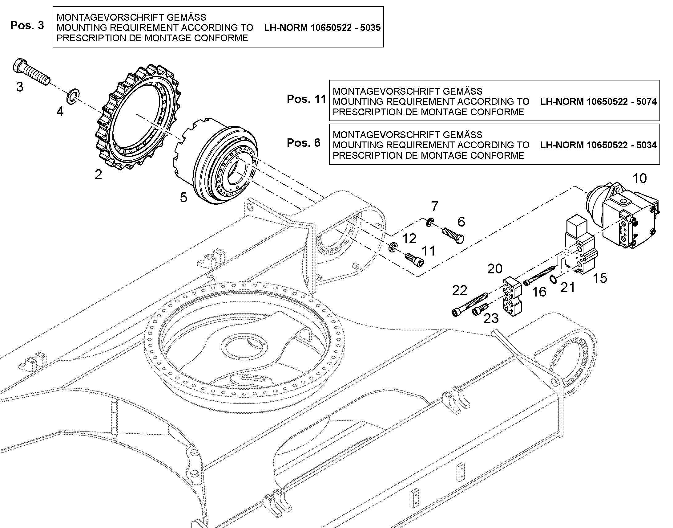 КОЛЕСО ЗВЕЗДОЧКИ D8L 11113472 LIEBHERR