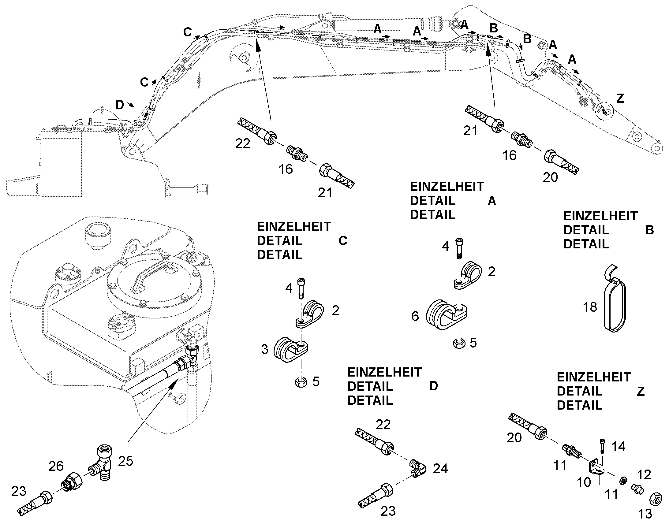 ШЛАНГ 16X2000 10664501 LIEBHERR