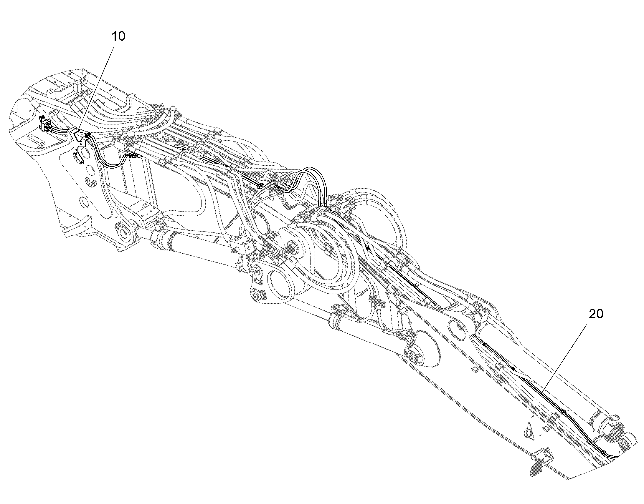 ПРОВОДКА ПРИВОД МЕХ. ПОВОРОТА 10827021 LIEBHERR
