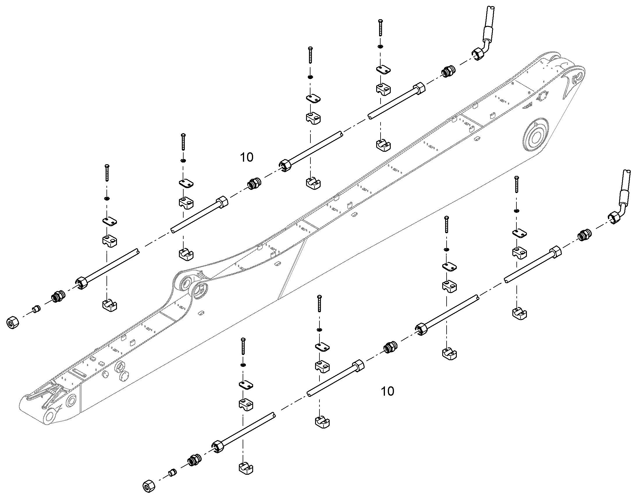ПРОВОДКА ПРИВОД МЕХ. ПОВОРОТА 10826658 LIEBHERR