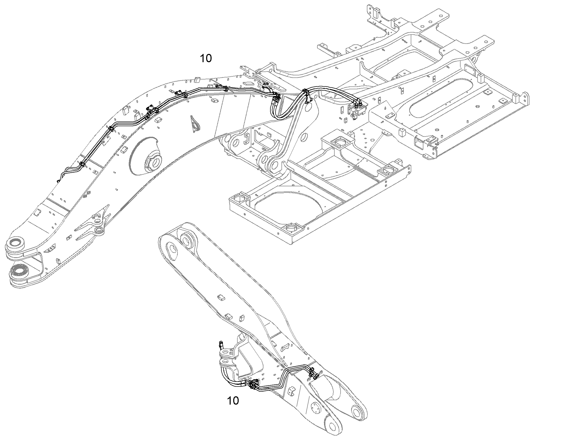 ПРОВОДКА ПРИВОД МЕХ. ПОВОРОТА 10826703 LIEBHERR