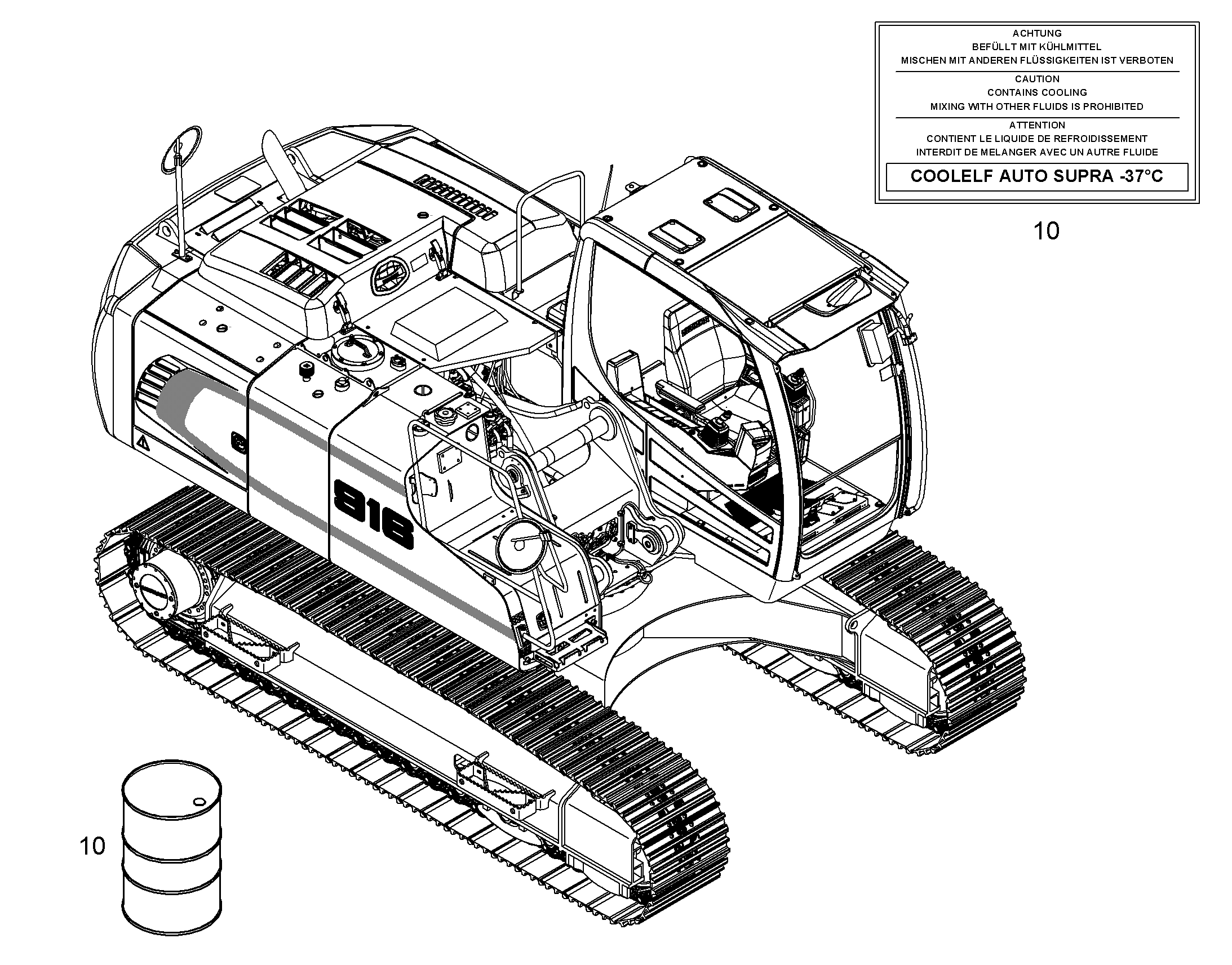 ЗАПРАВКА МАСЛОМ SAE 15 W 40 10827587 LIEBHERR