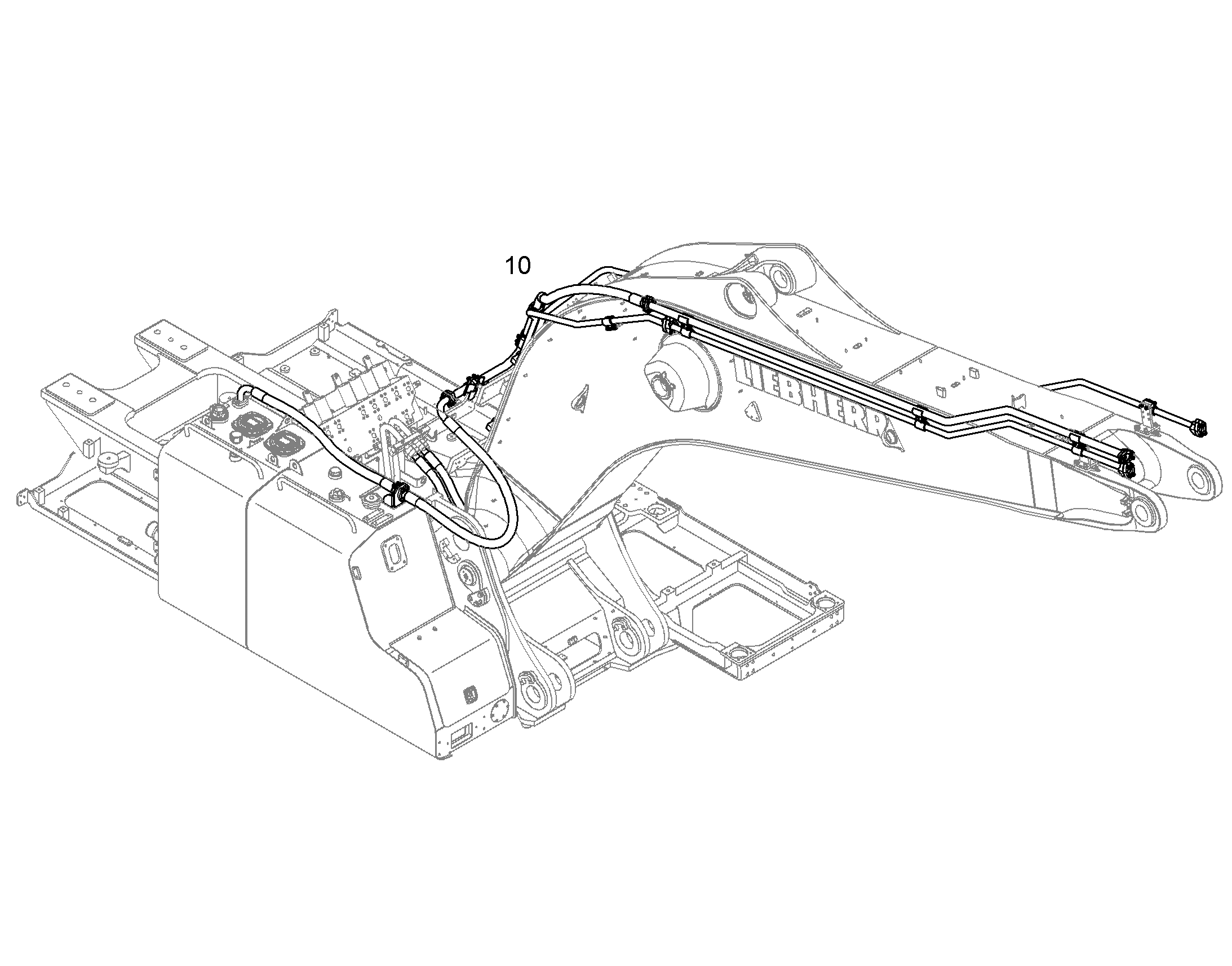 ПРОВОДКА МОНТАЖ AHS 10827306 LIEBHERR