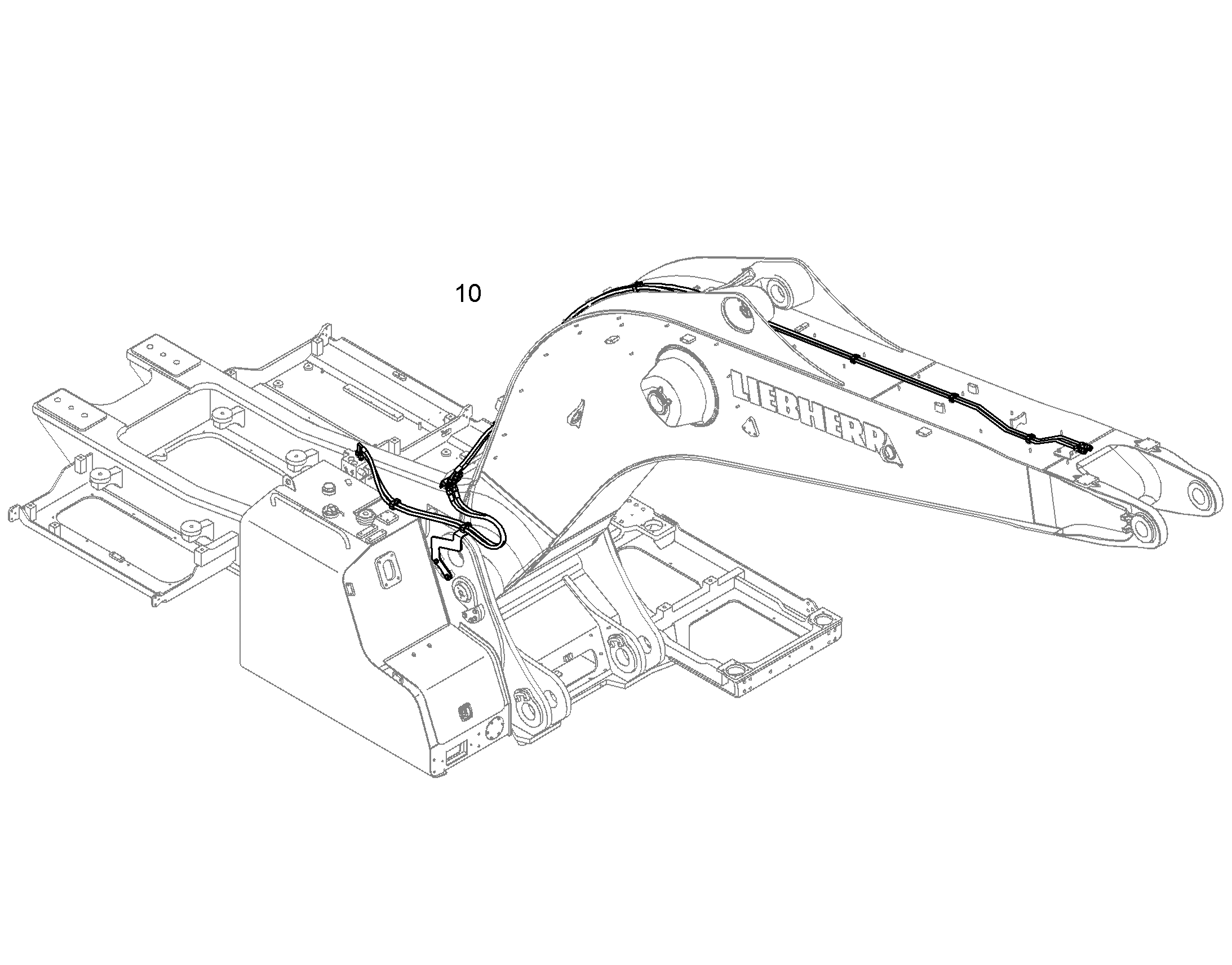 ПРОВОДКА ПРИВОД МЕХ. ПОВОРОТА 10827315 LIEBHERR