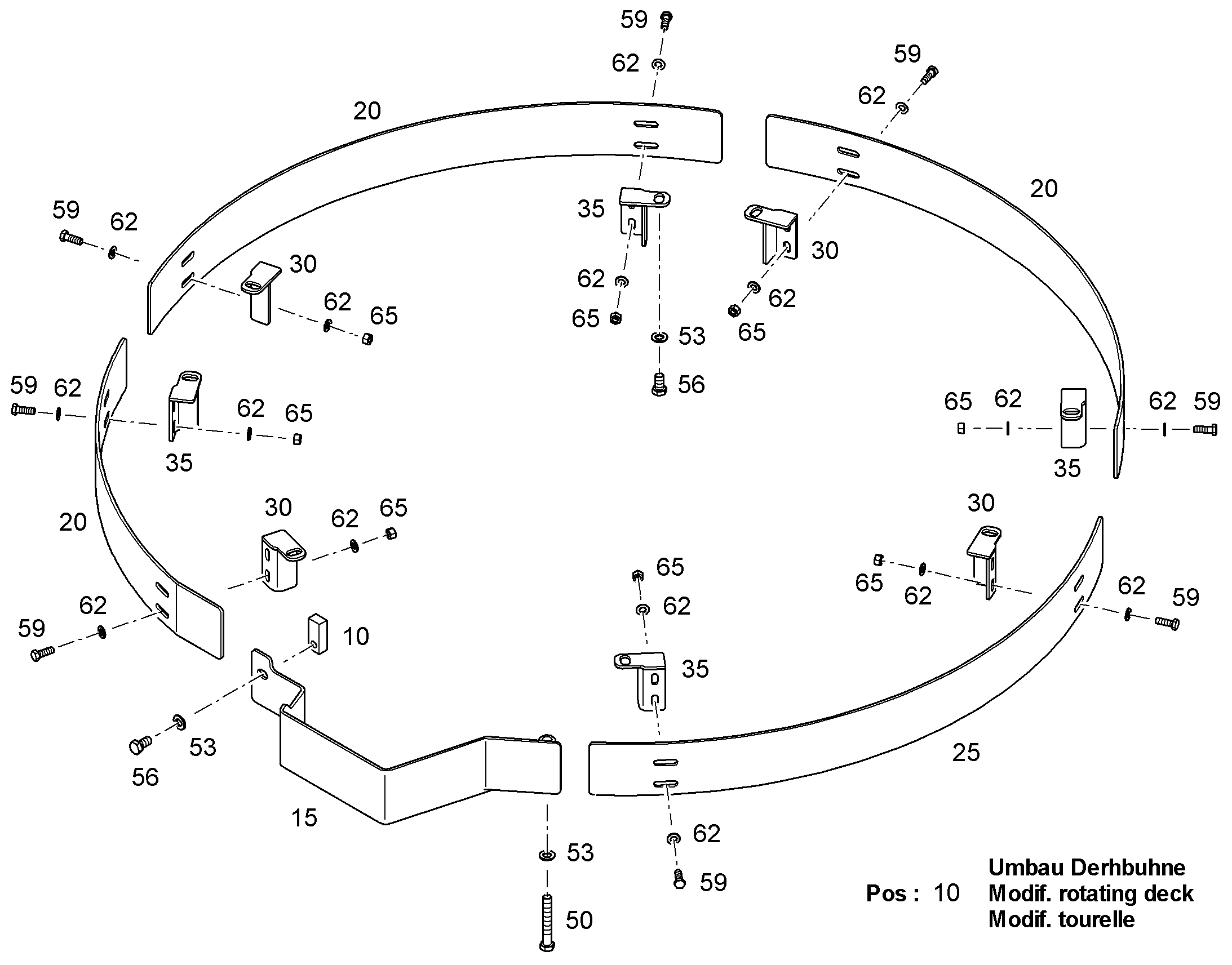 ПЕРЕОБОРУД. ПОВОР. ПЛАТФОРМЫ 10398378 LIEBHERR