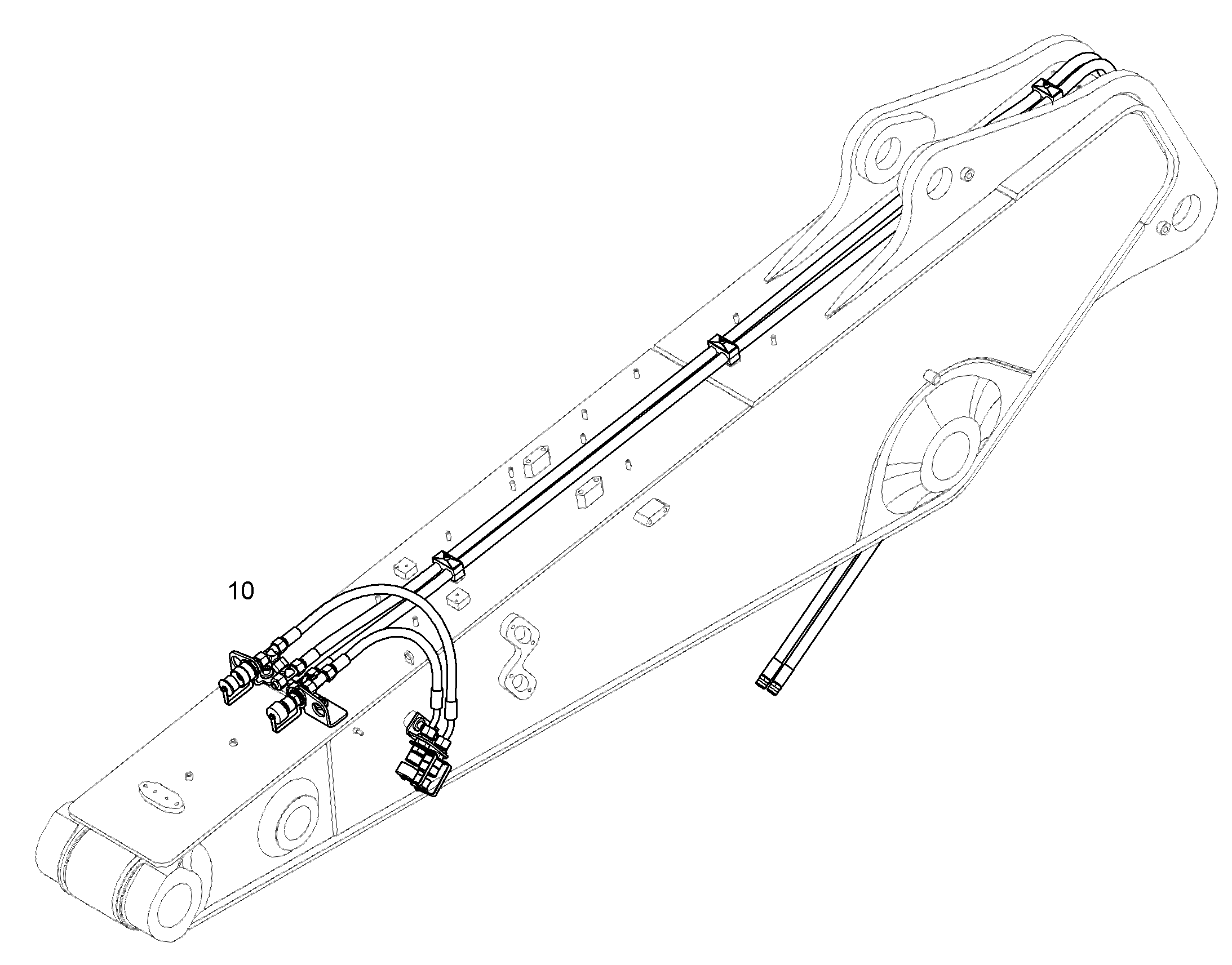 ПРОВОДКА ПРИВОД МЕХ. ПОВОРОТА 10389425 LIEBHERR