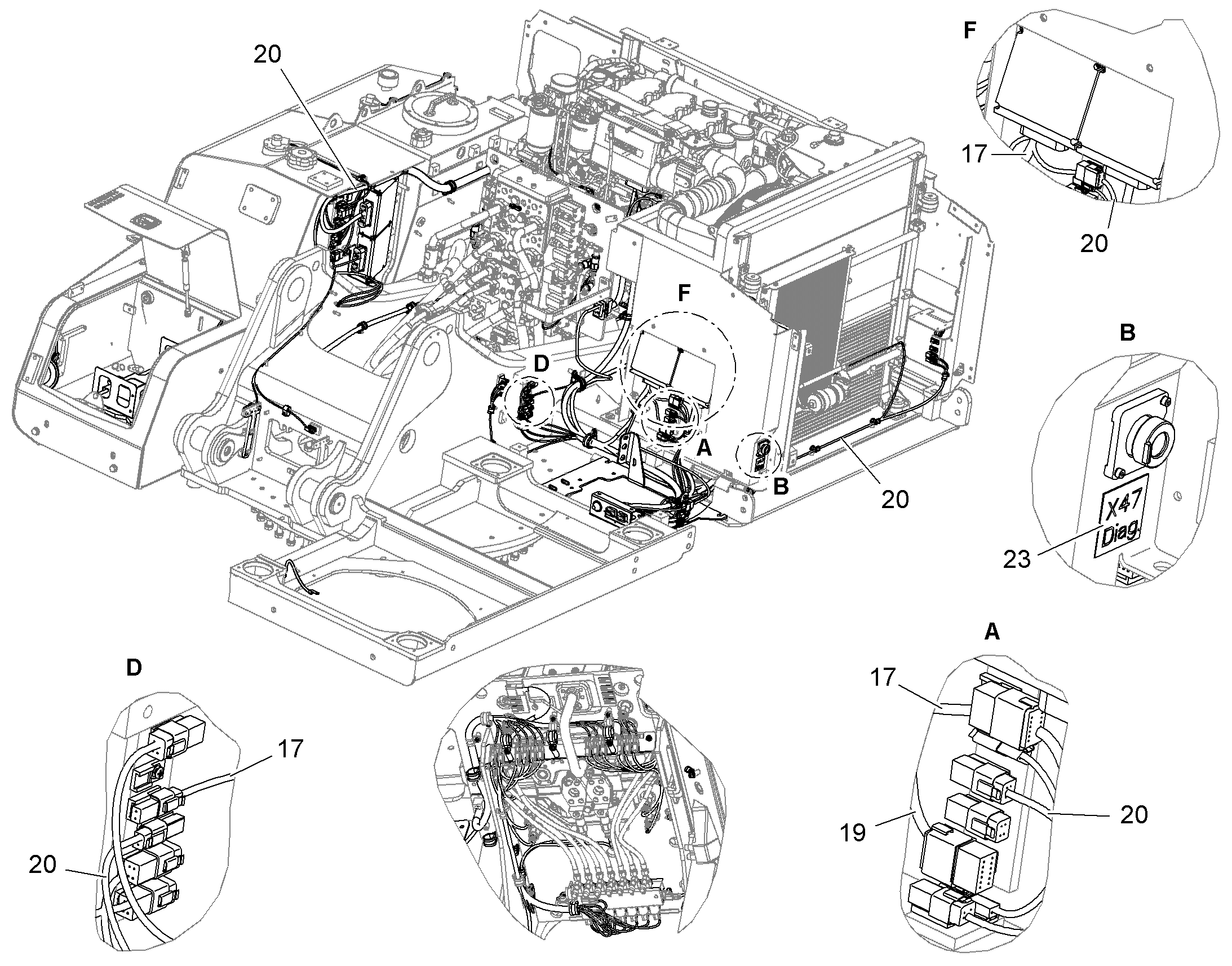 КОМПЛ. ПРОВОДОВ ПОВ. ПЛАТФ. W1 10830562 LIEBHERR
