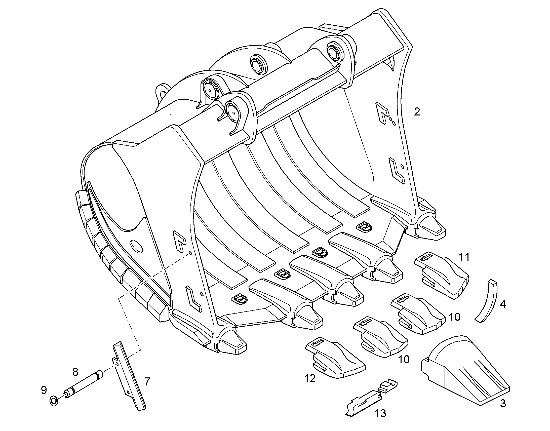 ЛОПАТА ОБРАТНАЯ HDV 10830493 LIEBHERR