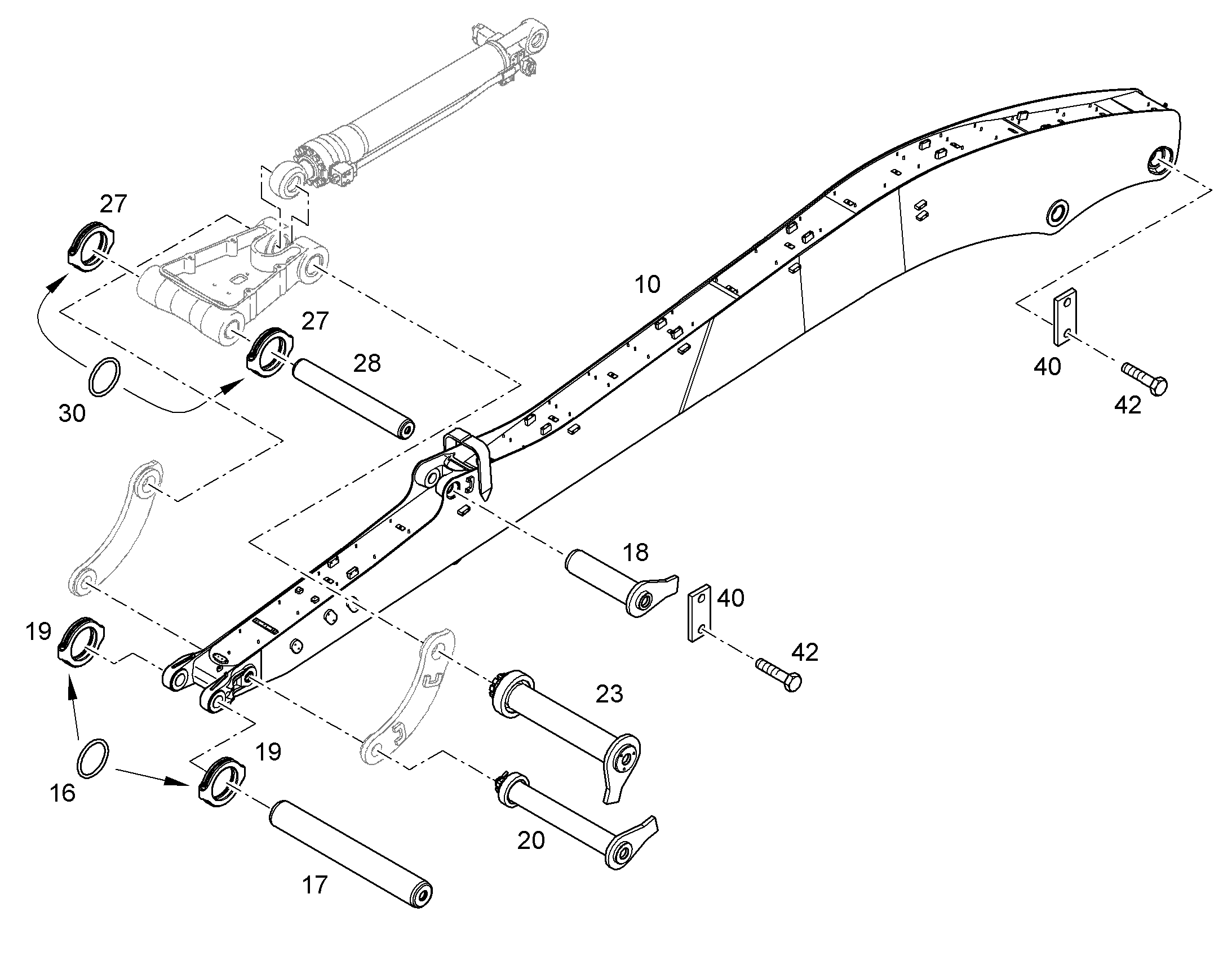 РУКОЯТЬ КОВША ДЛЯ КОВША 934C'MU'8,50M 10825114 LIEBHERR