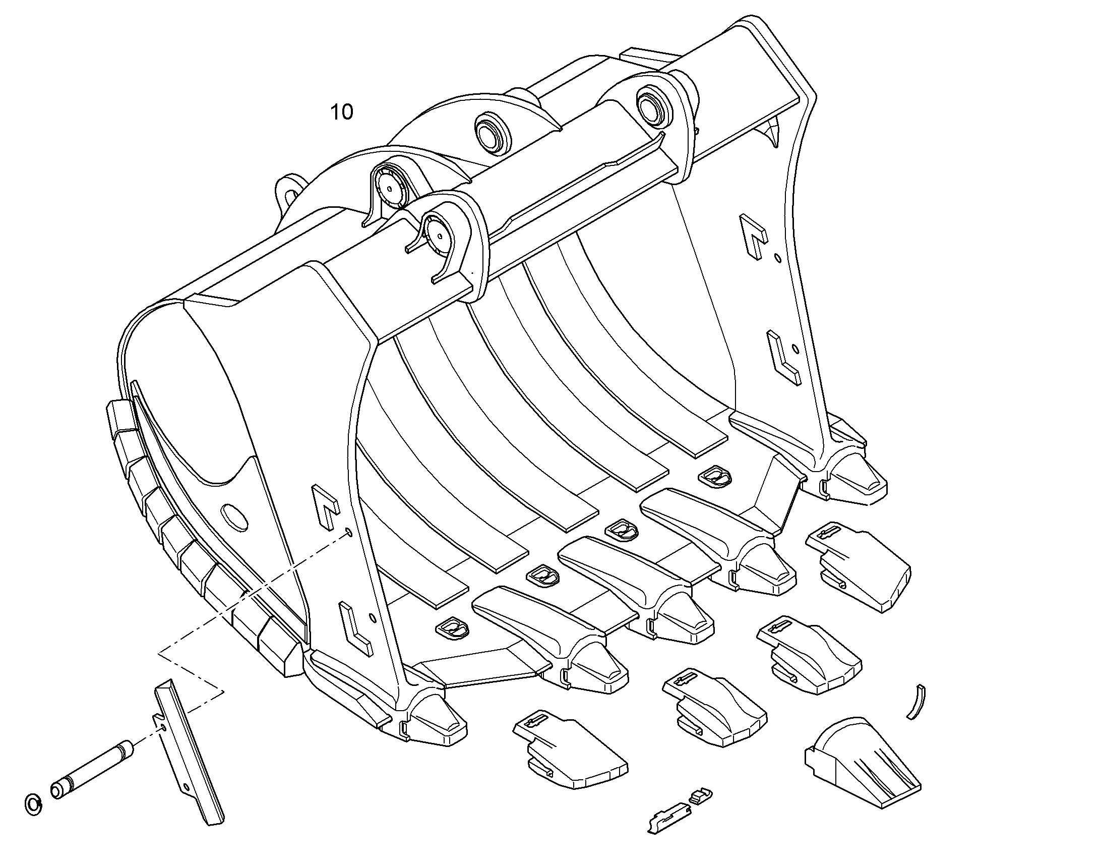 ЛОПАТА ОБРАТНАЯ HDV 10837406 LIEBHERR