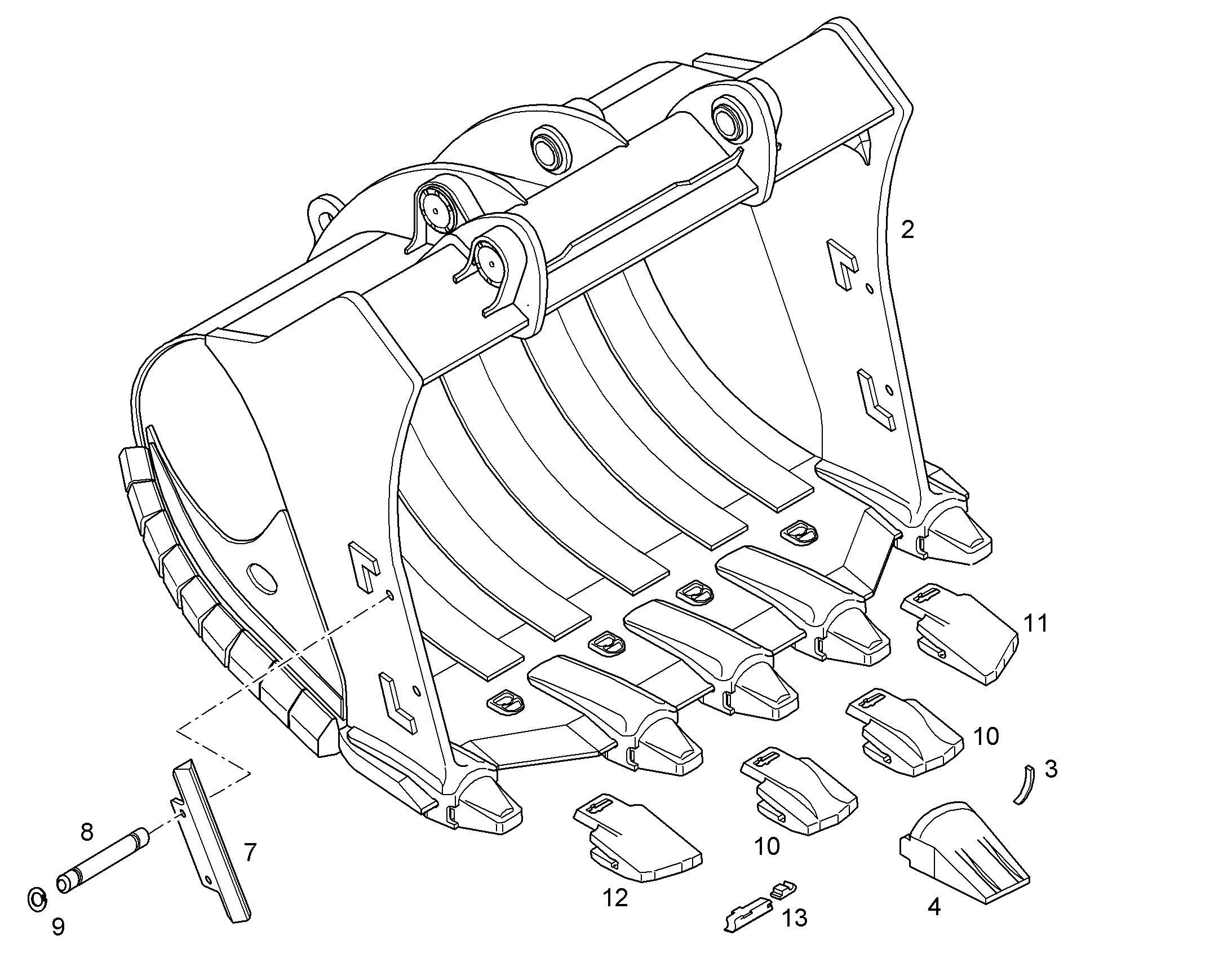 ЛОПАТА ОБРАТНАЯ HDV 10837163 LIEBHERR