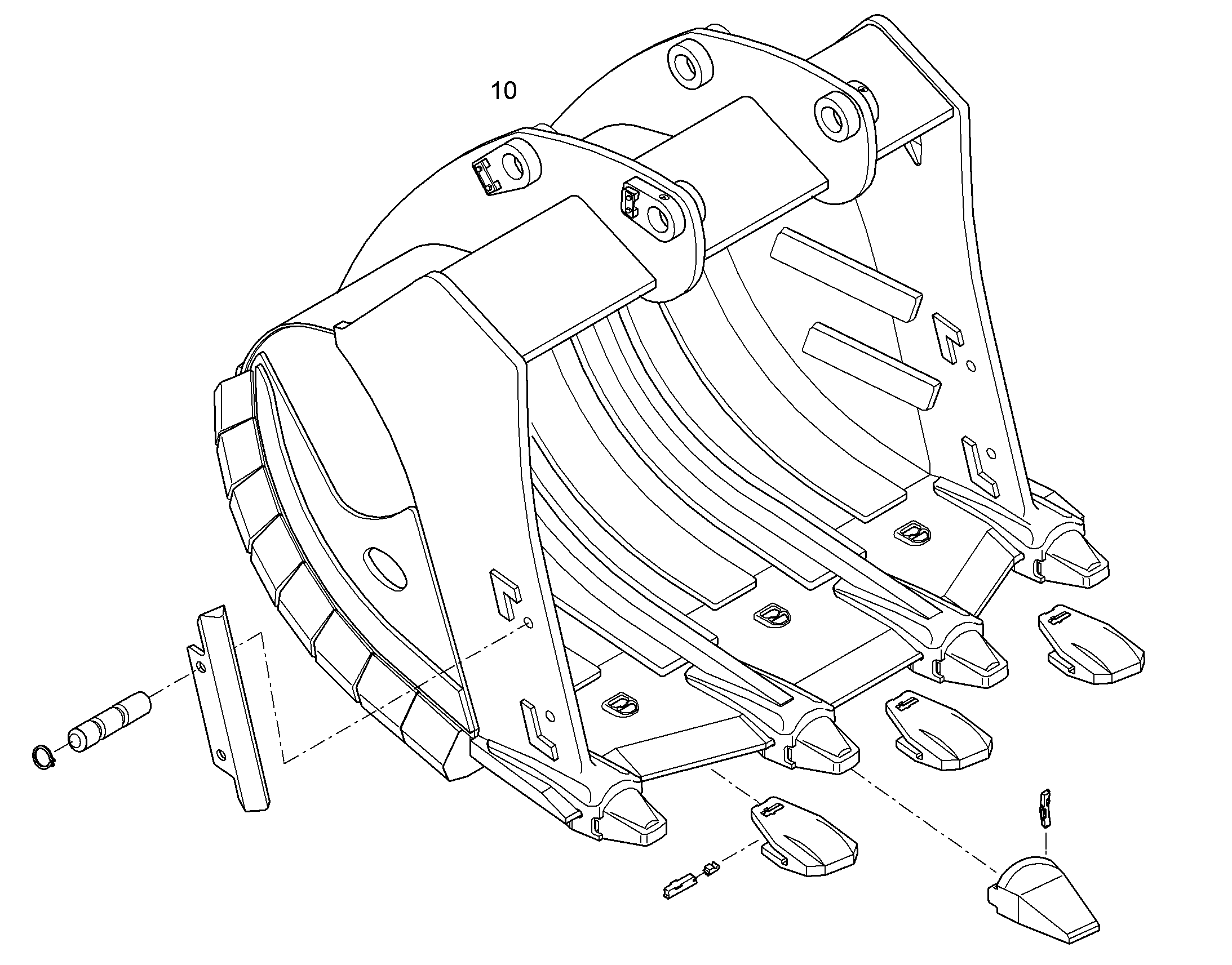 ЛОПАТА ОБРАТНАЯ HDV 10839106 LIEBHERR