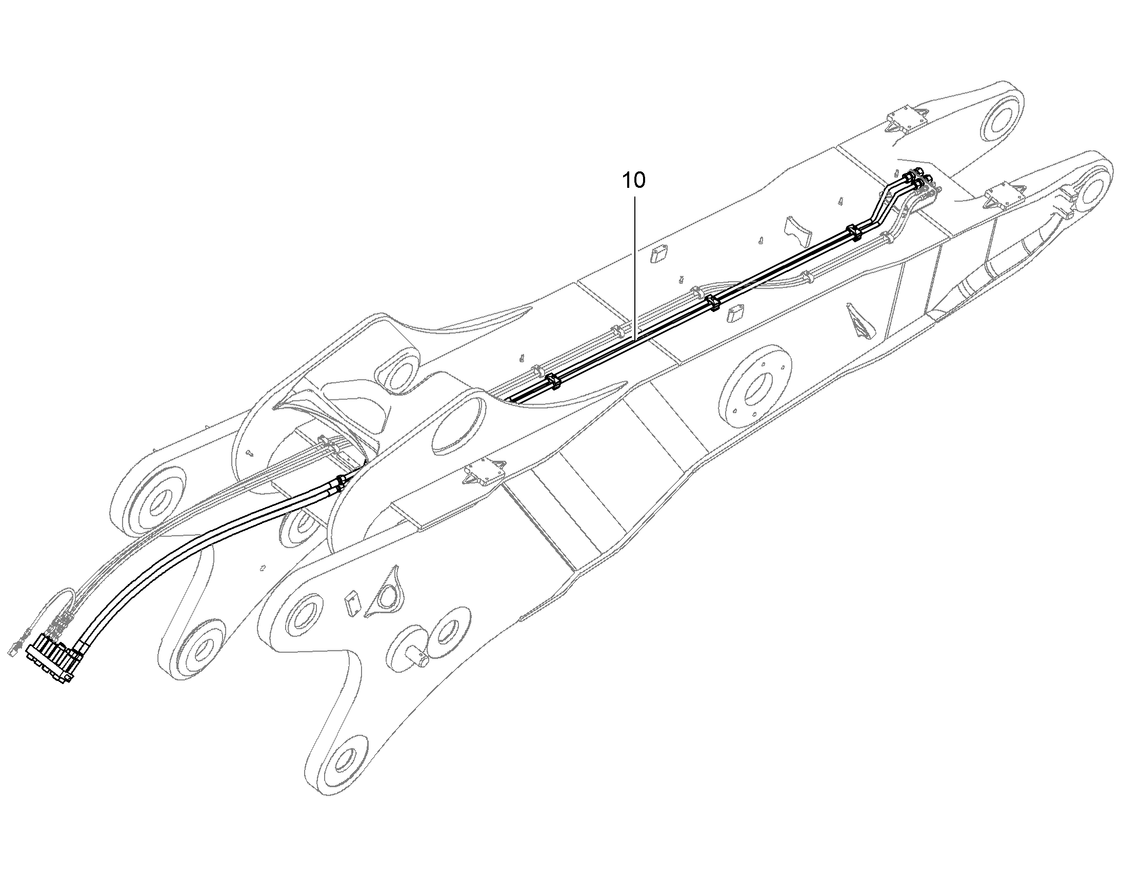 ПРОВОДКА ПРИВОД МЕХ. ПОВОРОТА 10378385 LIEBHERR