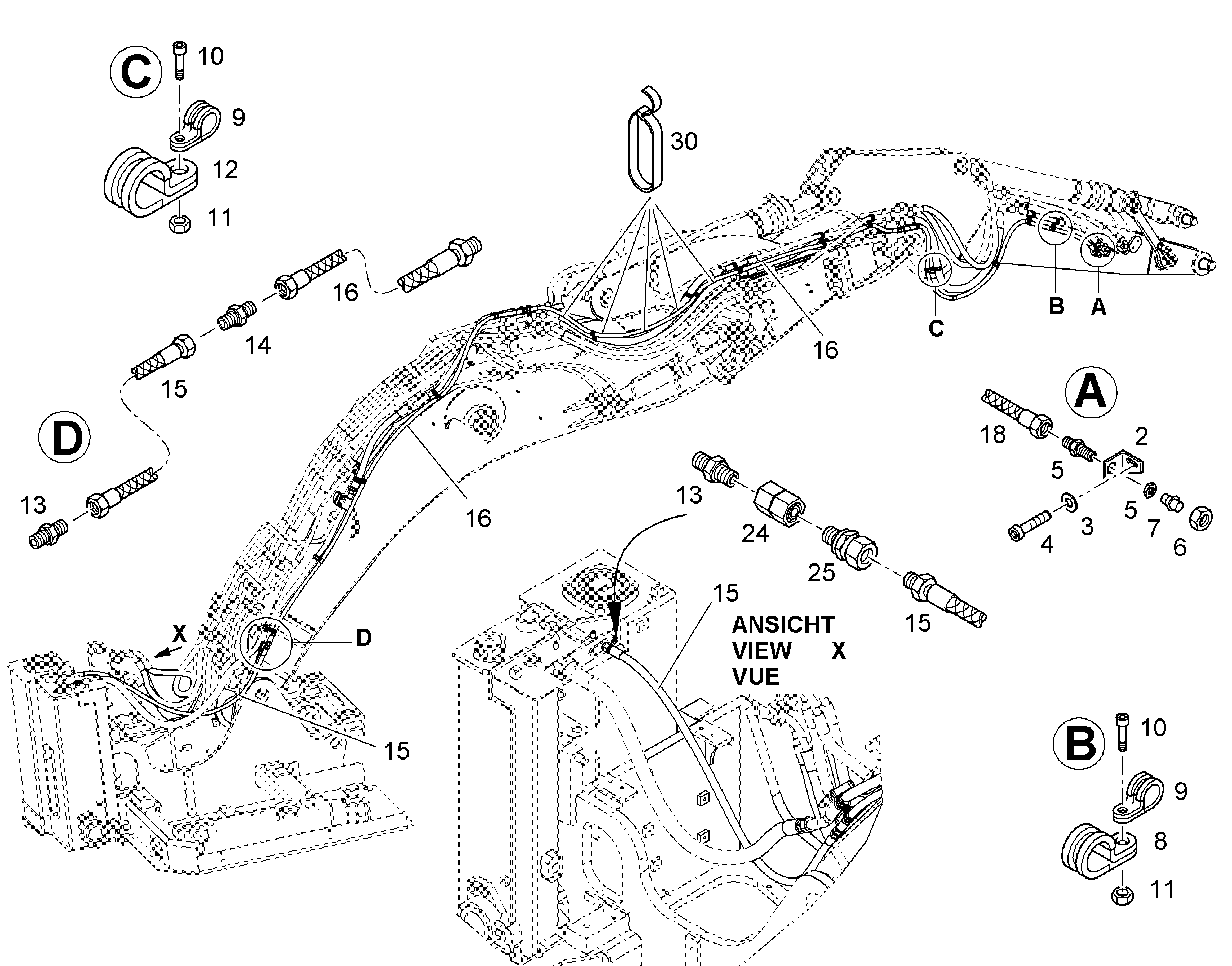 ШЛАНГ 16X1550 11110031 LIEBHERR
