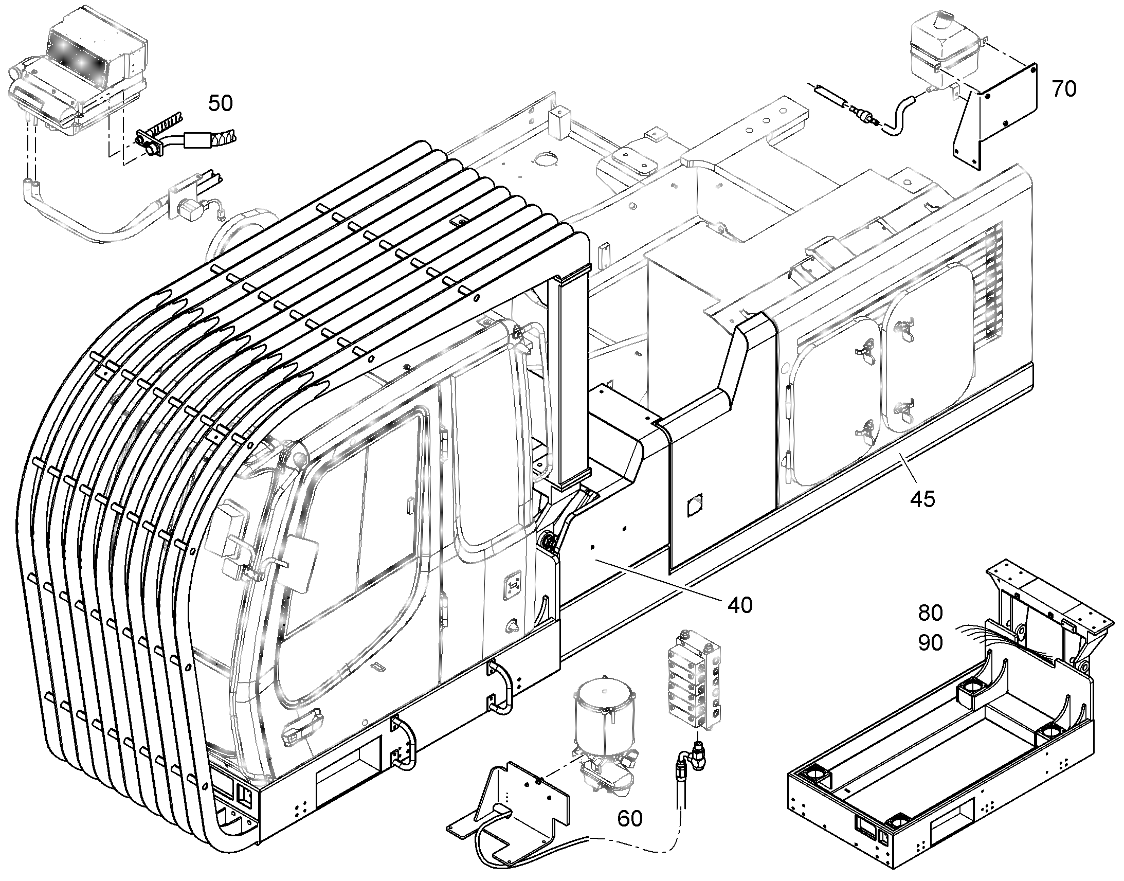 ШЛАНГИ КОНДИЦИОНЕРА, УСТАНОВКА 10836950 LIEBHERR