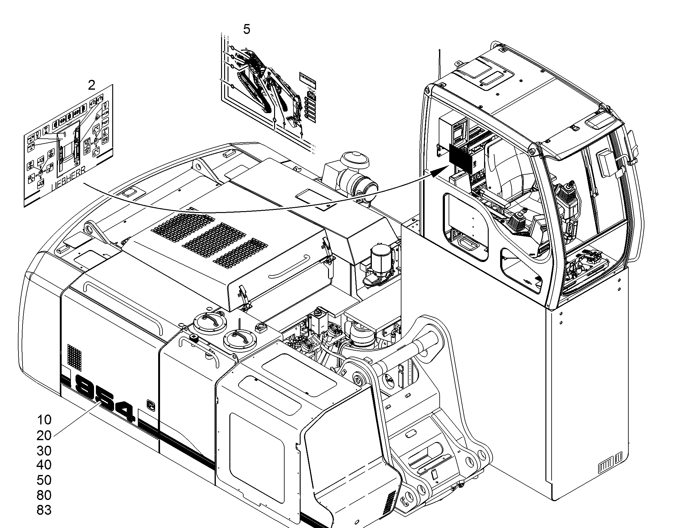 ТАБЛИЧКИ ГРЕЧЕСКИЙ 10825010 LIEBHERR