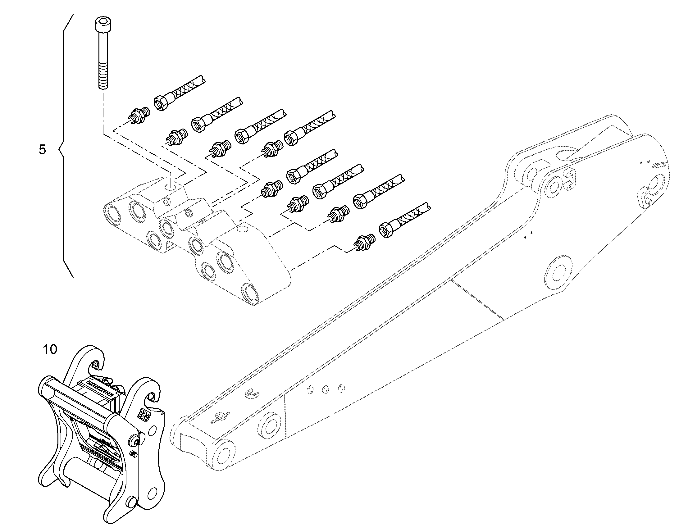 ПРОВОДКА МОНТАЖ AHS 10836562 LIEBHERR