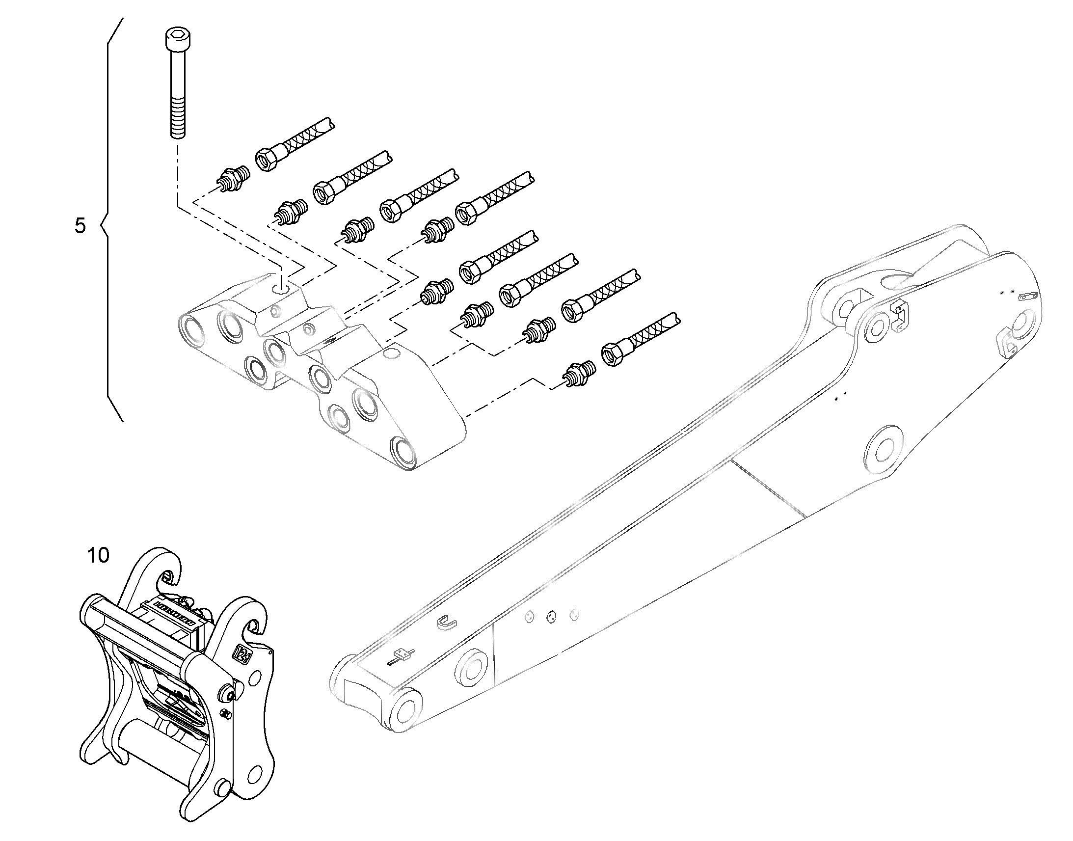 ПРОВОДКА МОНТАЖ AHS 10836493 LIEBHERR