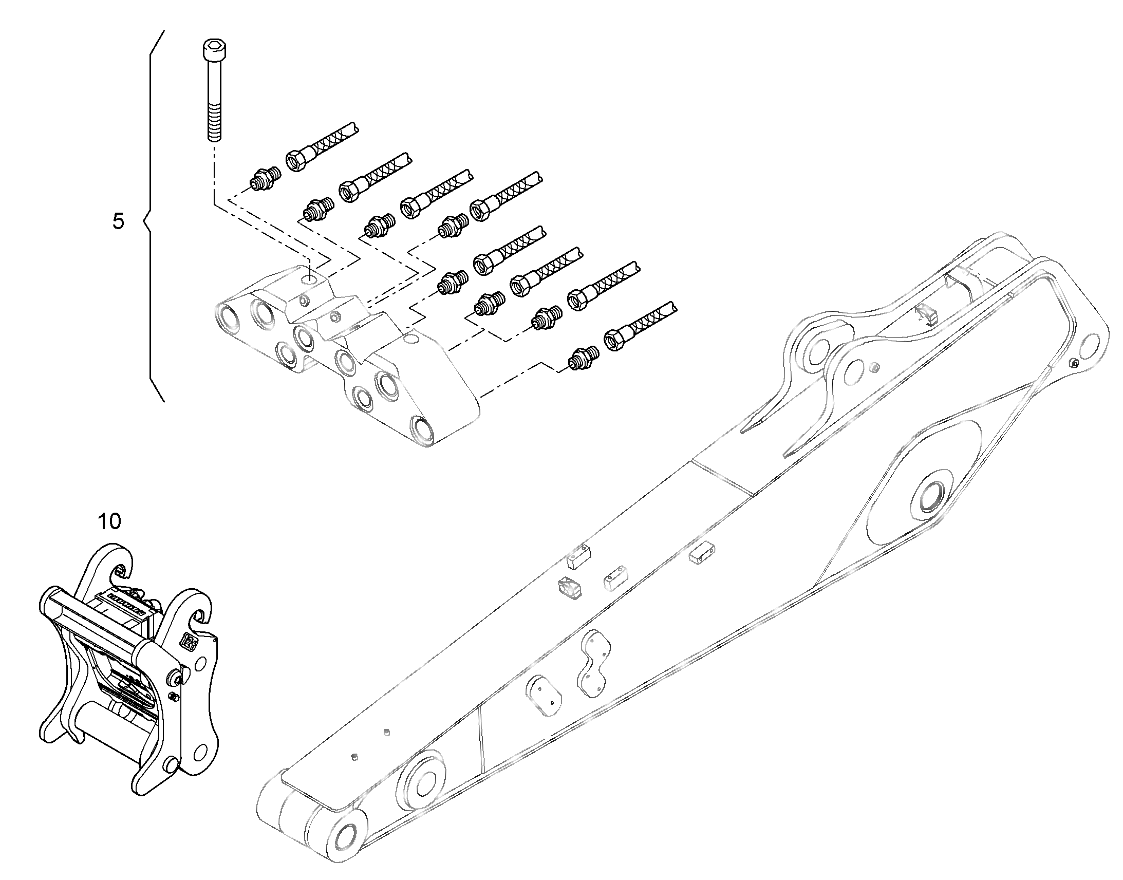 ПРОВОДКА МОНТАЖ AHS 10836279 LIEBHERR