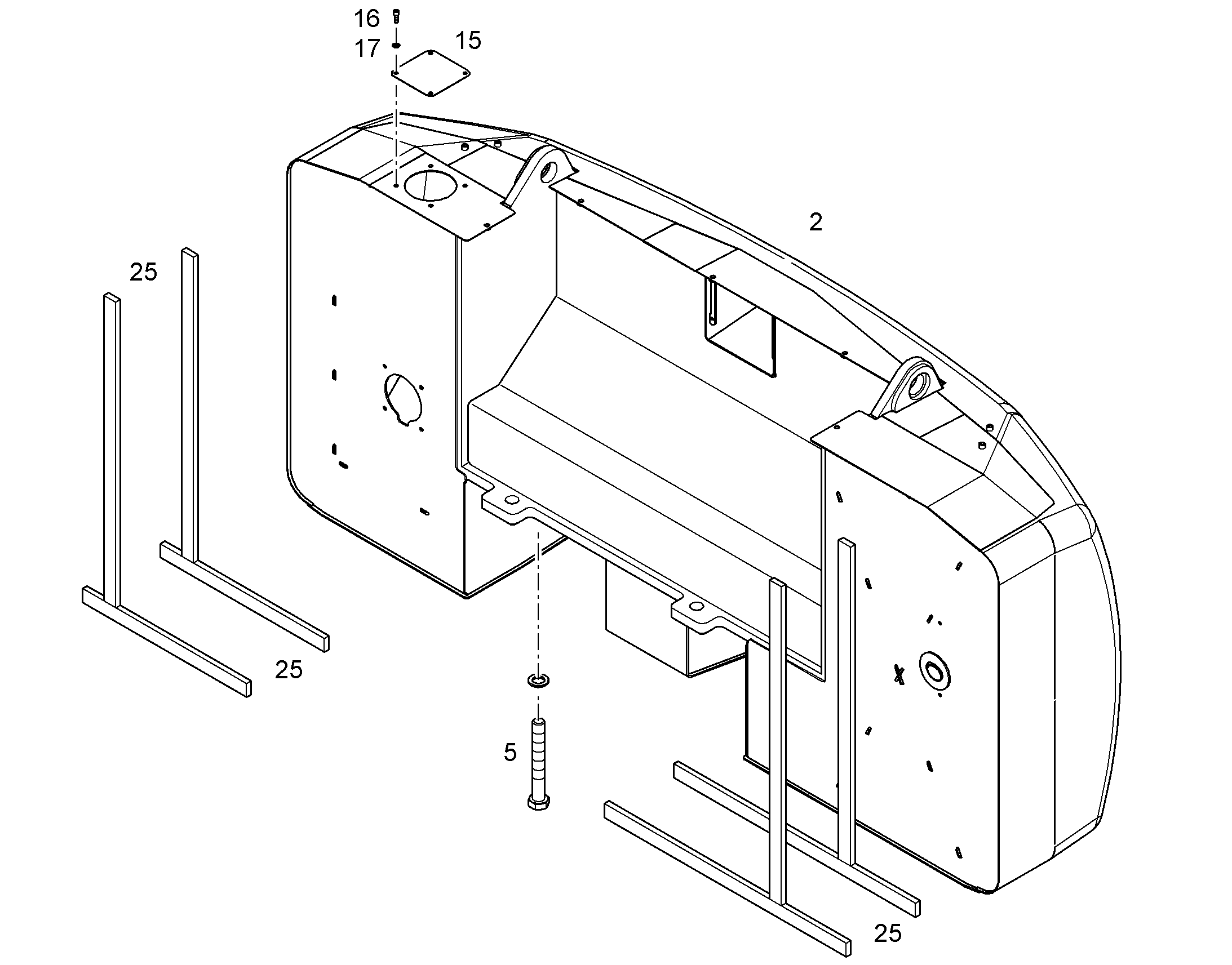 КРЕПЕЖНЫЕ ЧАСТИ БАЛЛАСТА 10826044 LIEBHERR