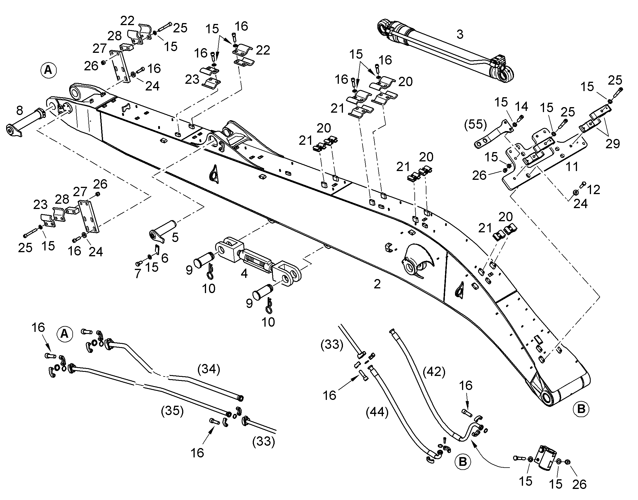 ПРОВОДКА МОНТАЖ AHS 10376334 LIEBHERR