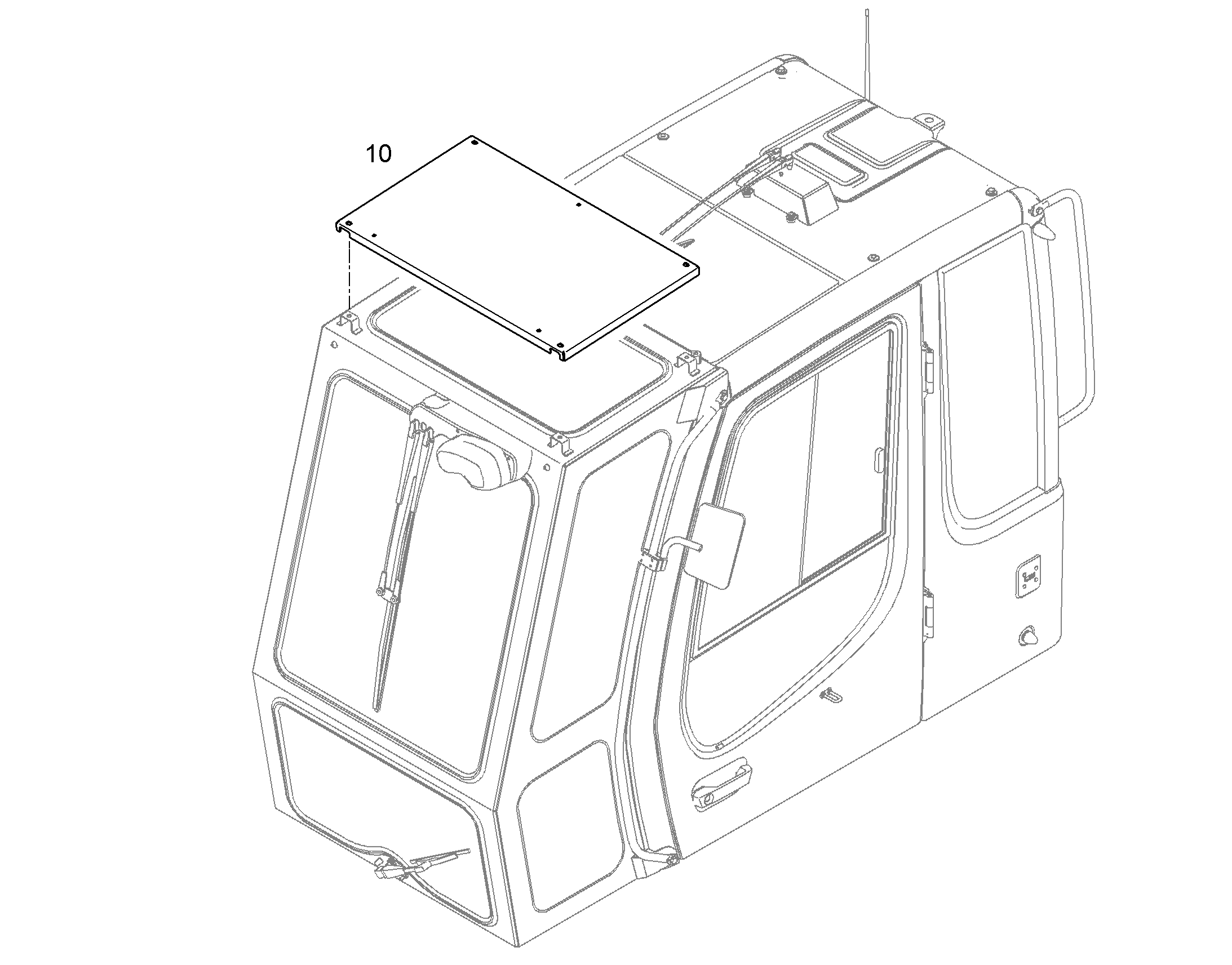 КОЗЫРЕК КАБИНЫ ОТ СОЛНЦА 10837191 LIEBHERR