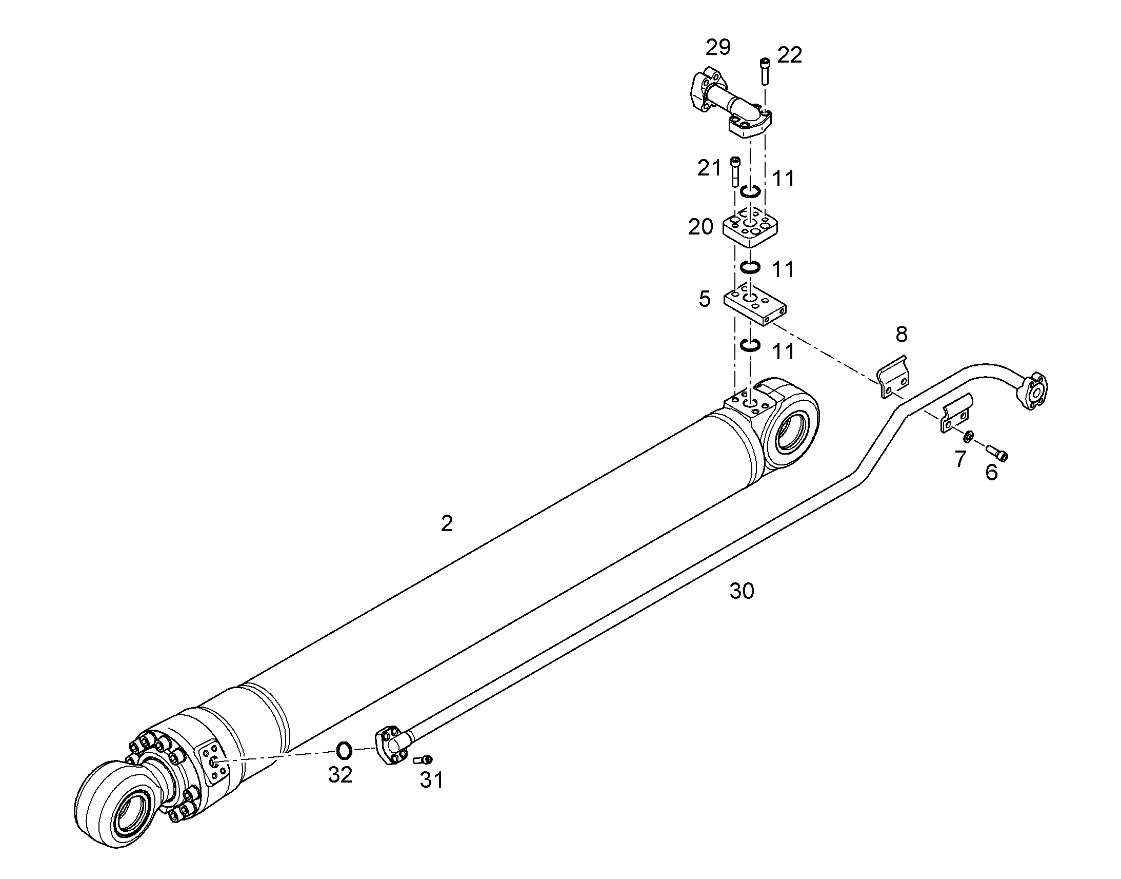 ЗАЩ.ТРУБЫ ЦИЛ.РУК. 10824722 LIEBHERR