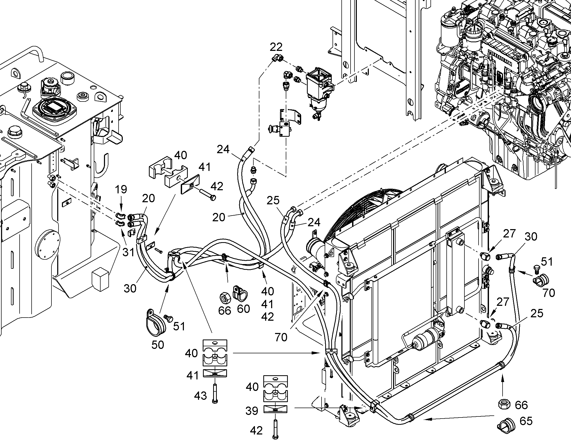 ШЛАНГ ТОПЛИВНЫЙ 12X3450 10802394 LIEBHERR