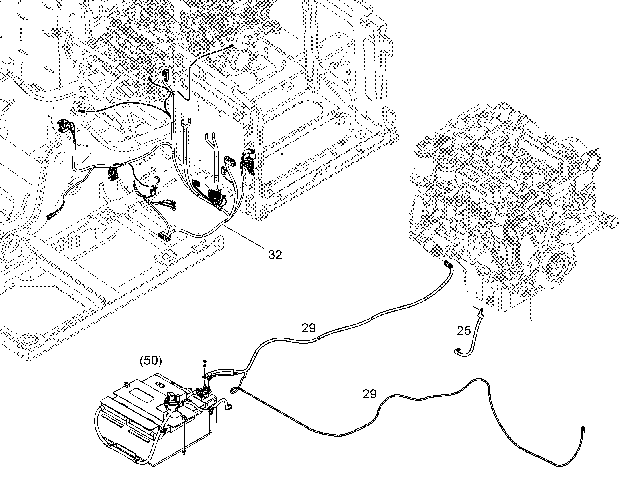 КАБЕЛЬН.КОМПЛ.НАКЛАДКИ ПЕДАЛИ W101-T 10863017 LIEBHERR