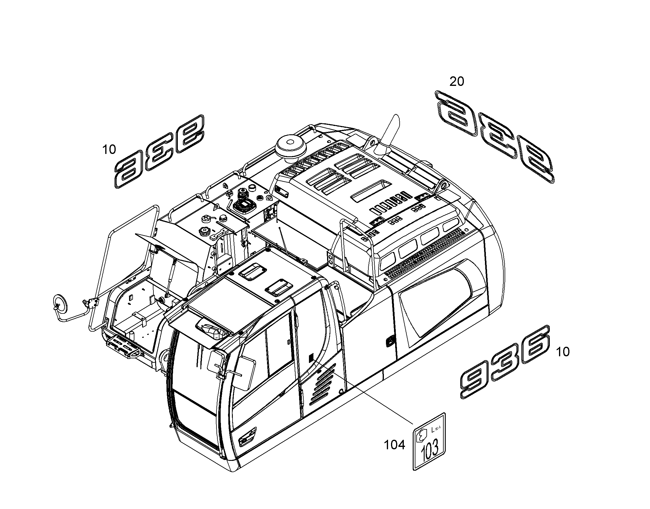 ТАБЛИЧКА 10389682 LIEBHERR