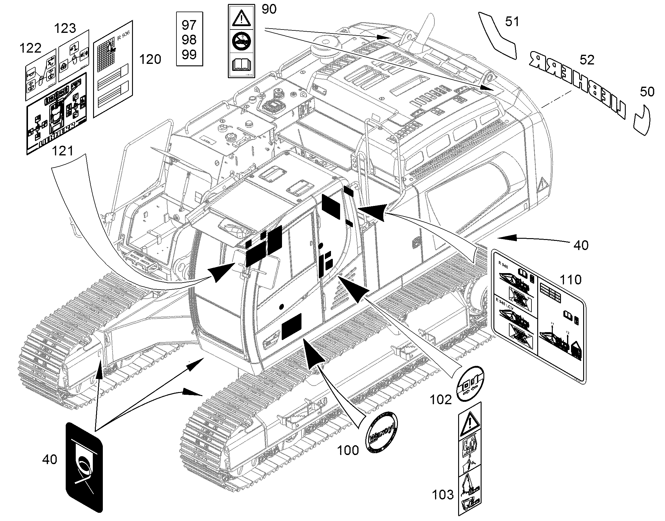 СВЕТОВОЗВРАЩАТЕЛЬ 10858150 LIEBHERR