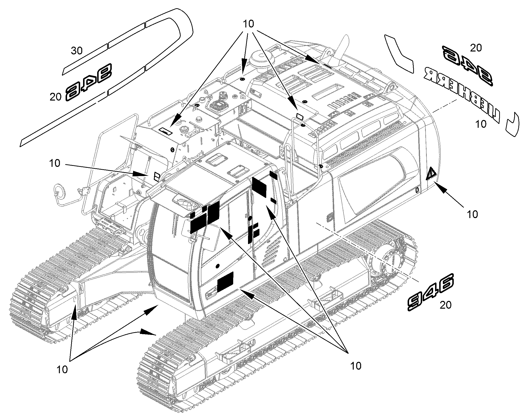 ТАБЛИЧКИ 946 10389673 LIEBHERR
