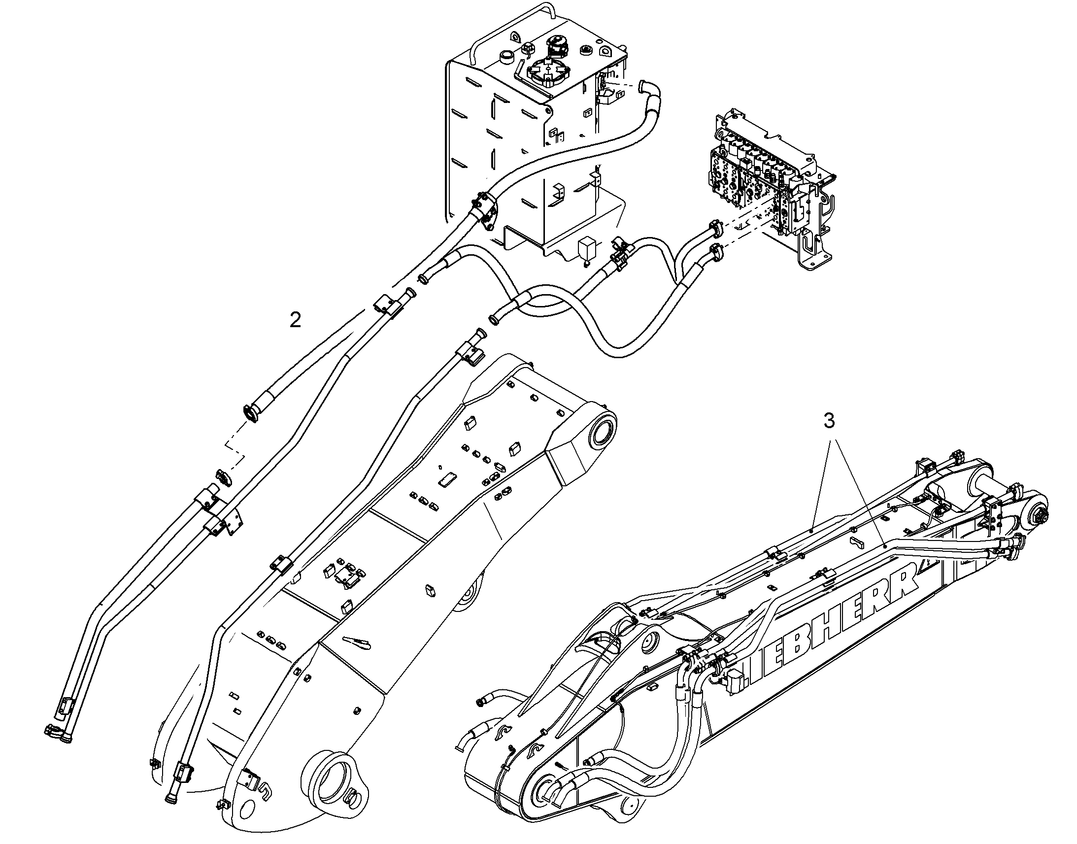 ПРОВОДКА МОНТАЖ AHS 10833100 LIEBHERR