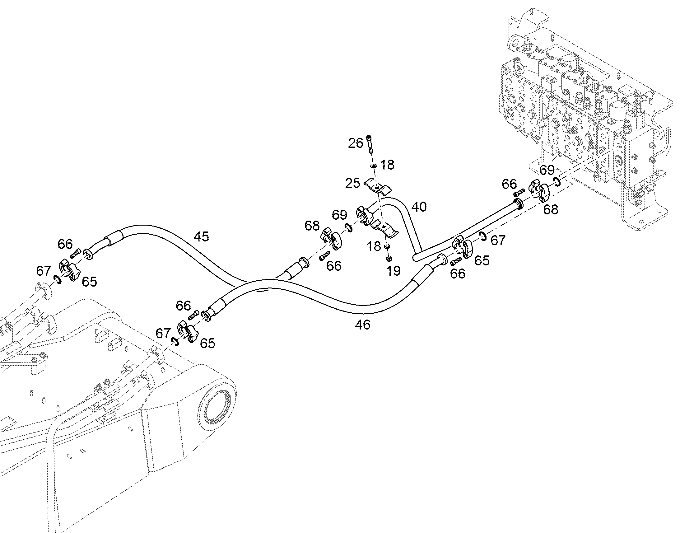 ПРОВОДКА МОНТАЖ AHS 10833097 LIEBHERR