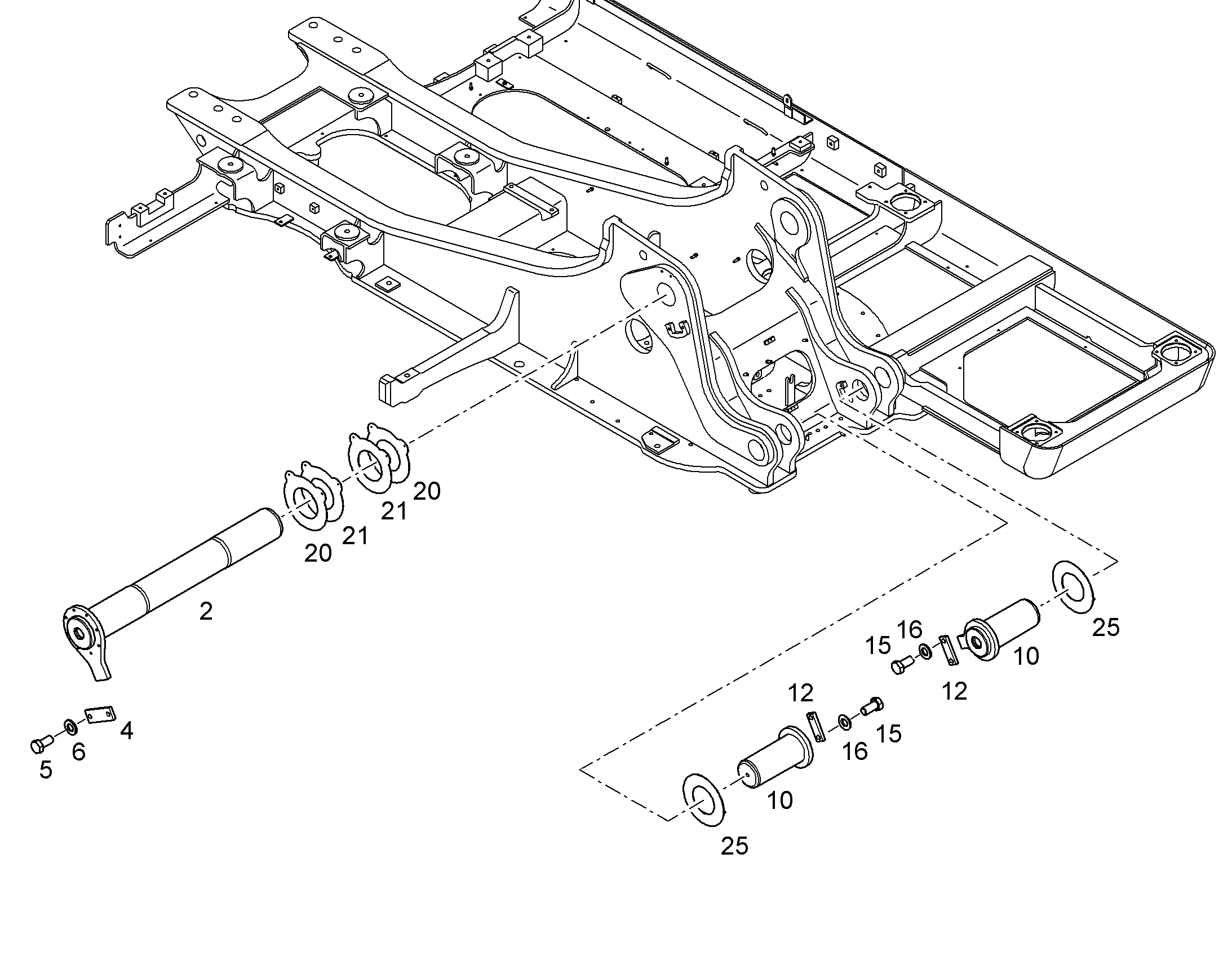 БОЛТ 100X820X778 10843706 LIEBHERR