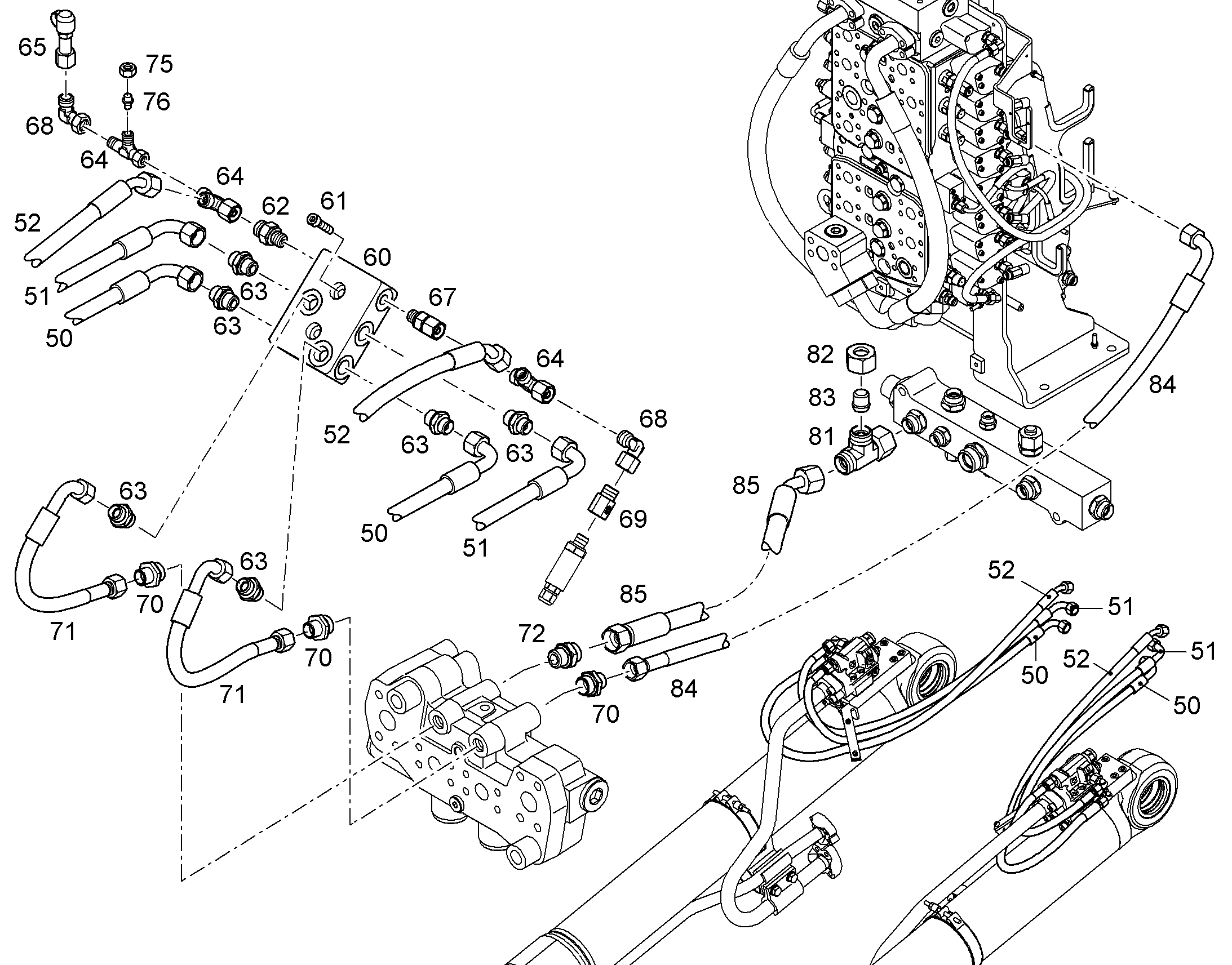 ШЛАНГ 12X1250 10343709 LIEBHERR