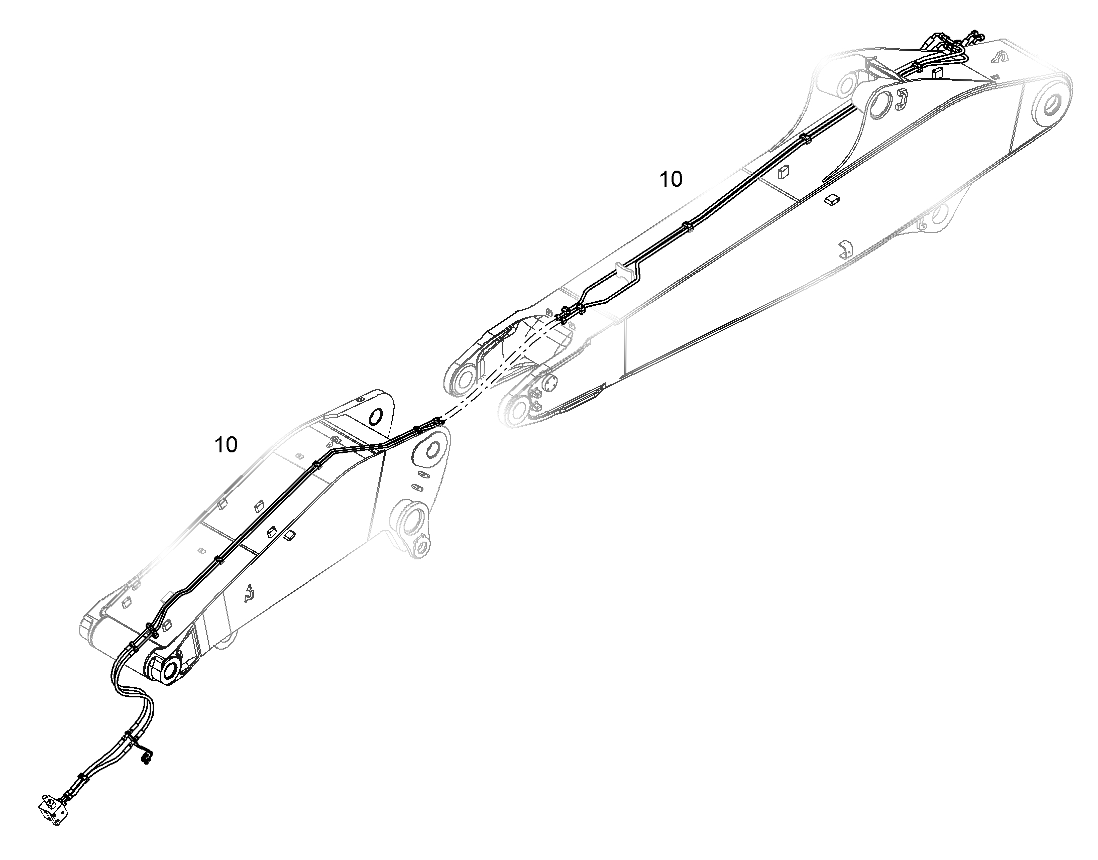 ПРОВОДКА ПРИВОД МЕХ. ПОВОРОТА 10824715 LIEBHERR