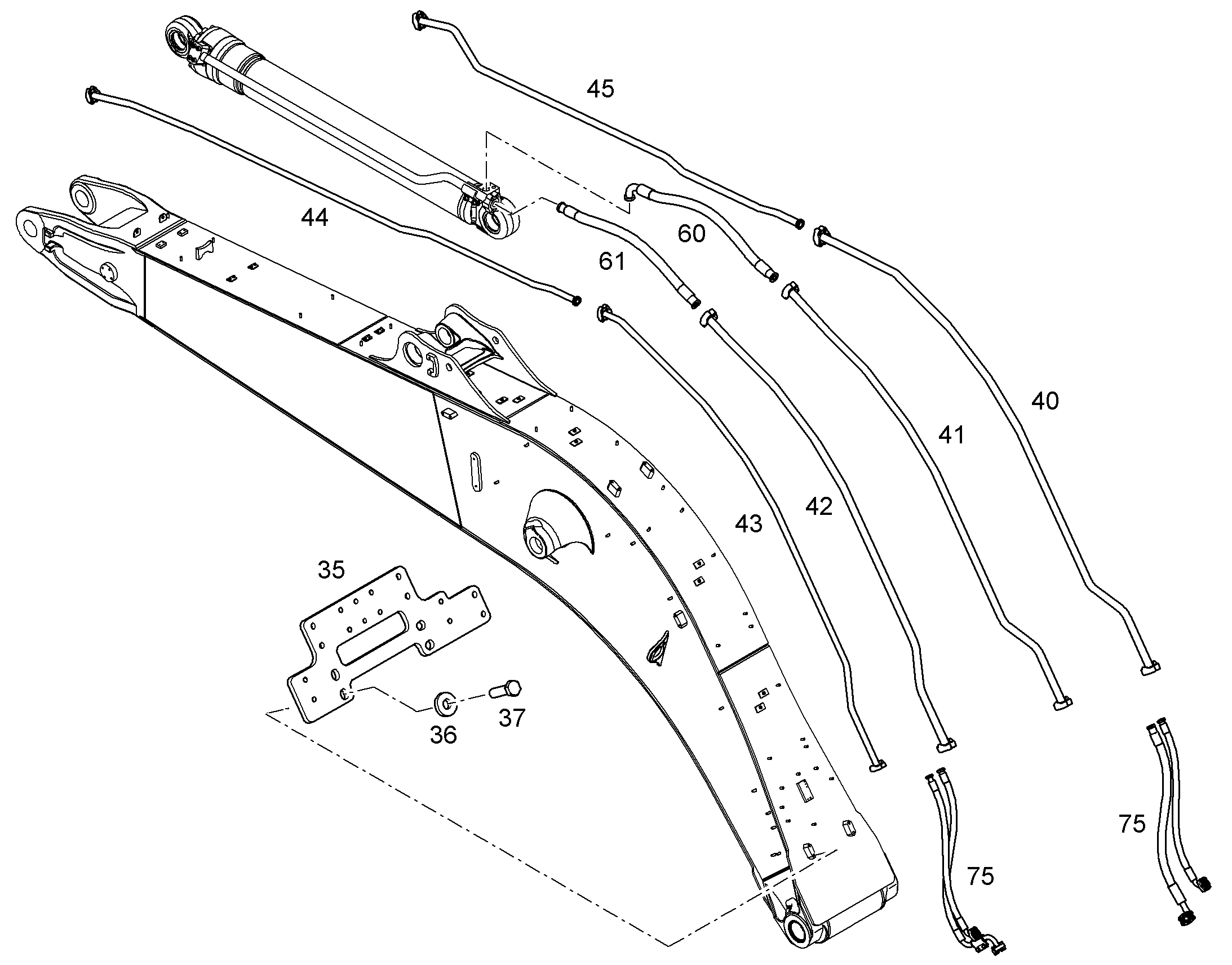 ТРУБА НАПОРНАЯ В СБОРЕ 10832258 LIEBHERR