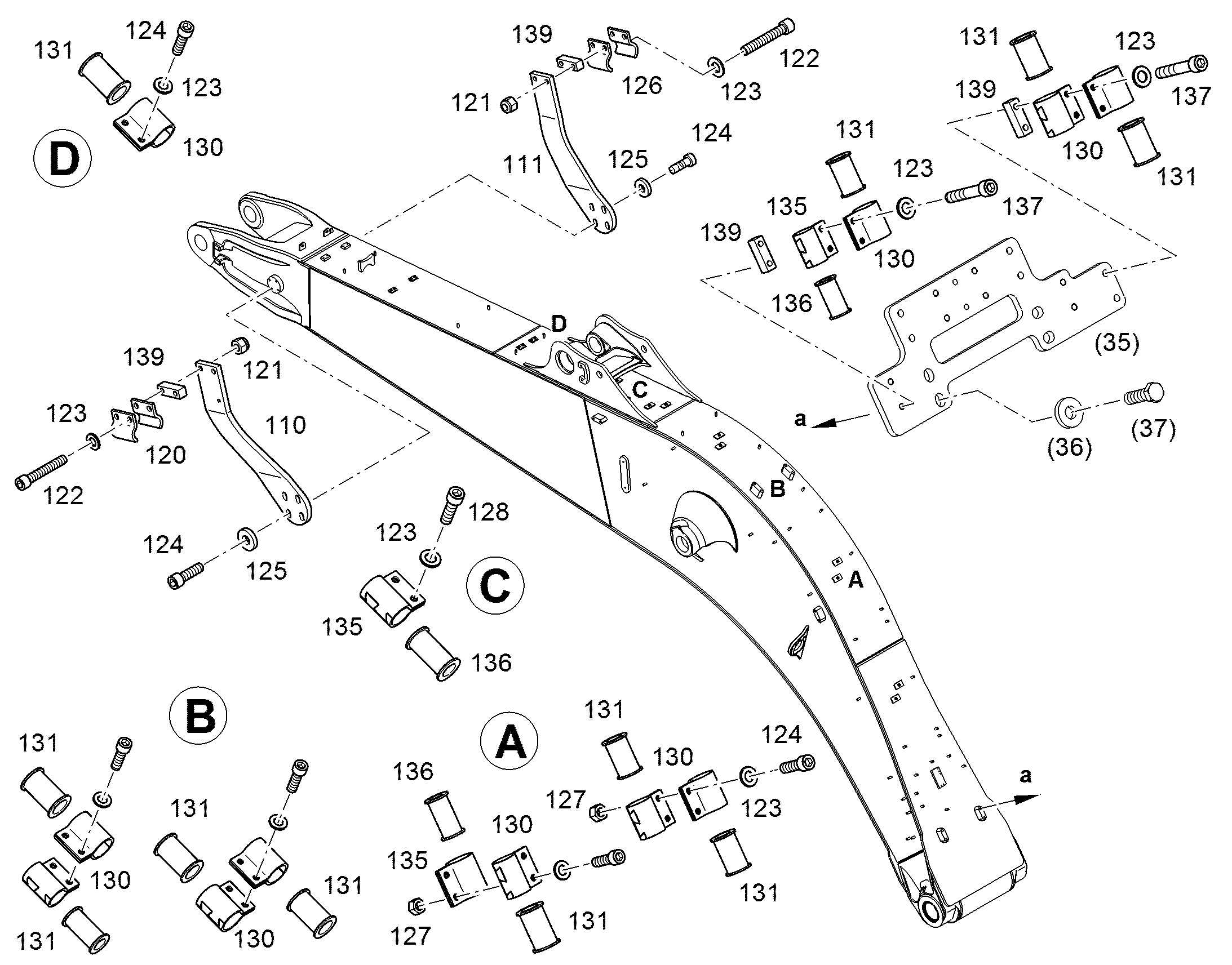 ПРОВОДКА МОНТАЖ AHS 10837011 LIEBHERR