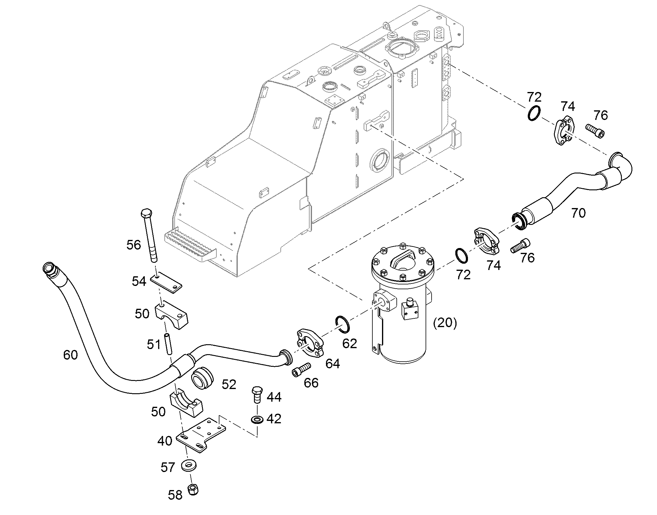 ШЛАНГ ОБРАТНОЙ ЛИНИИ 32X2025 11088442 LIEBHERR