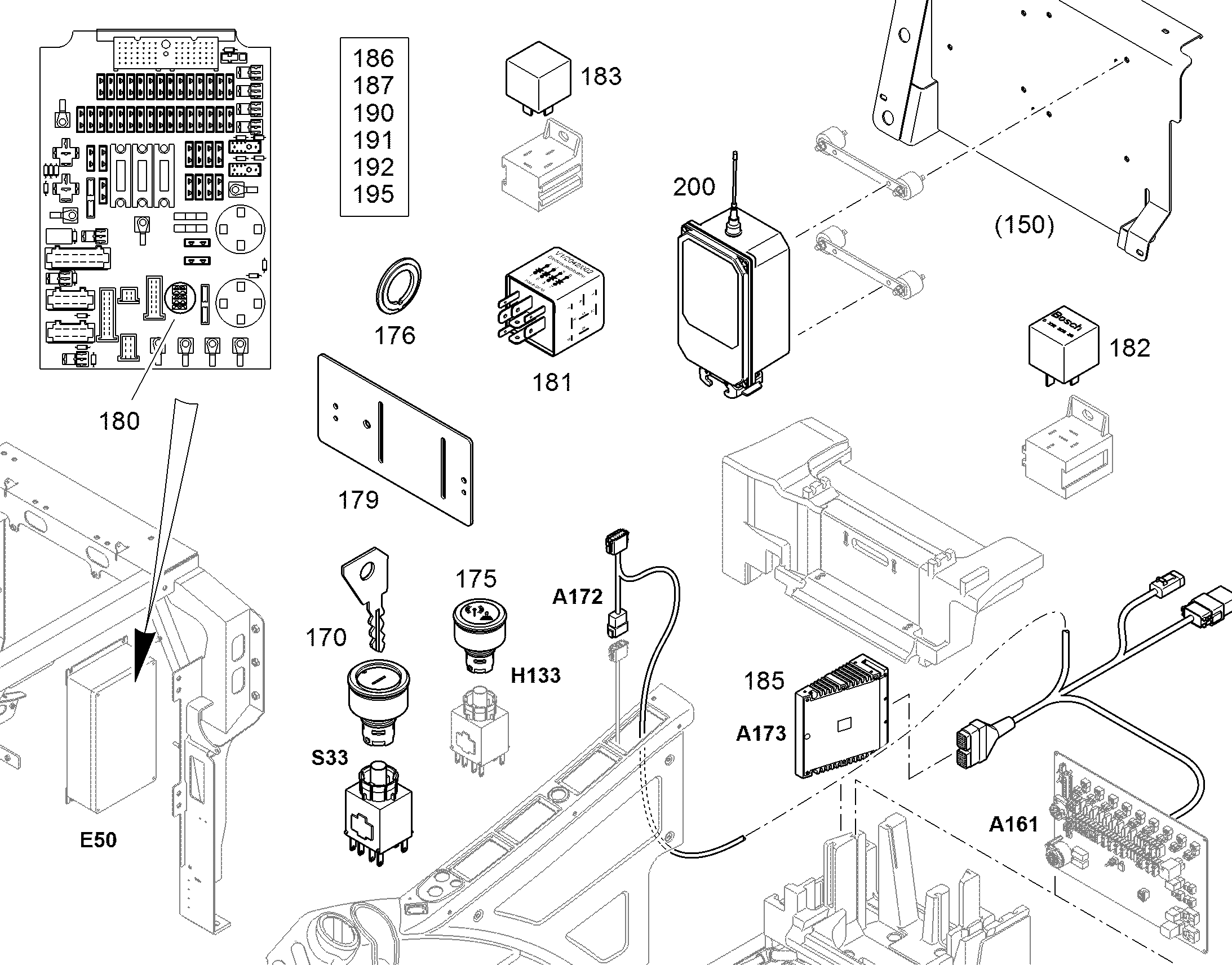 ПЕРЕКЛЮЧАТЕЛЬ В СБОРЕ S33 10837286 LIEBHERR