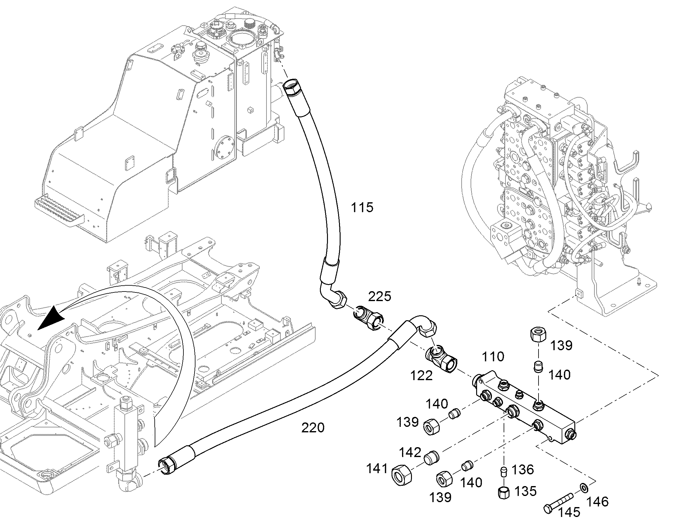 ШЛАНГ 25X780 10343710 LIEBHERR