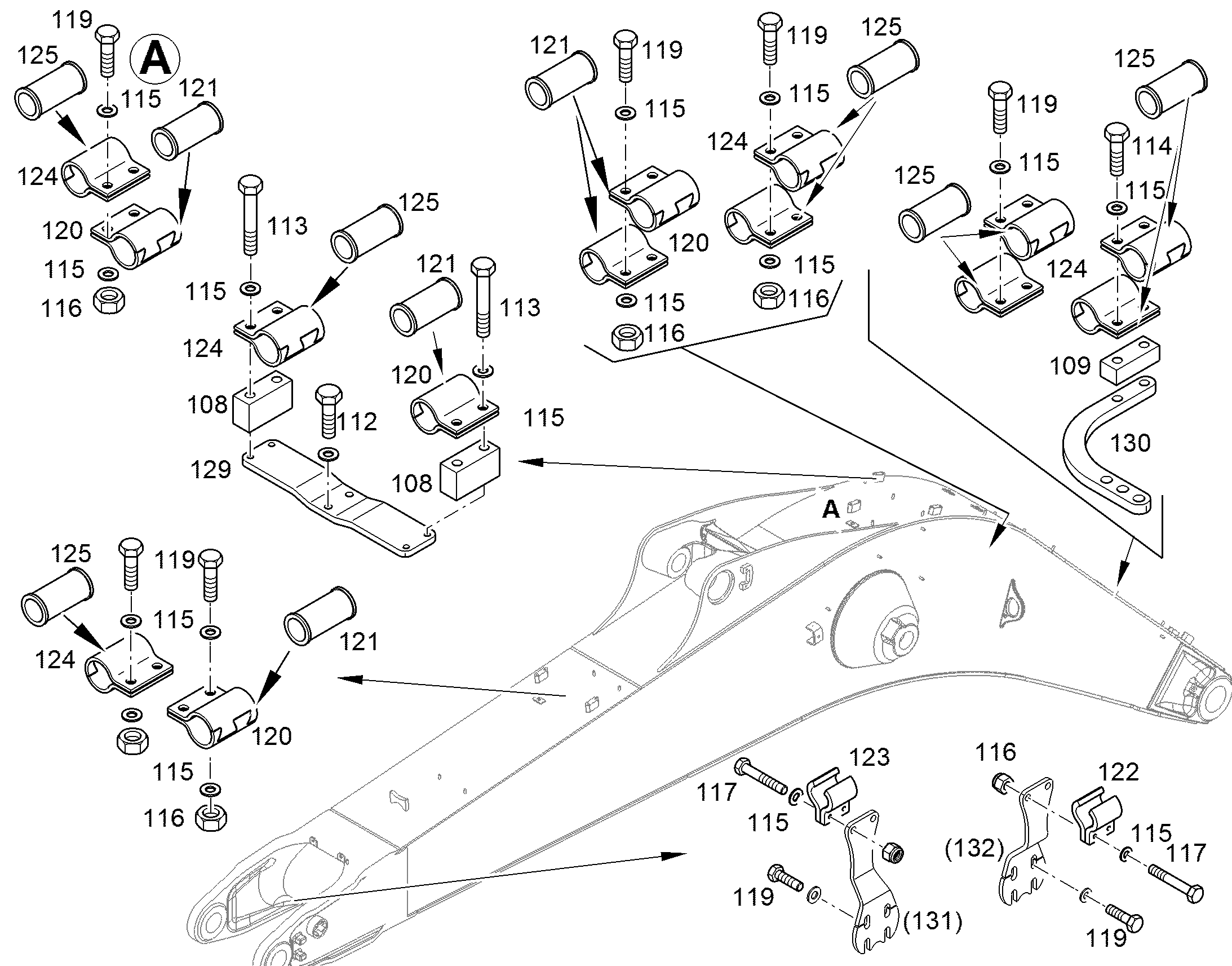 ПРОВОДКА МОНТАЖ AHS 11737658 LIEBHERR