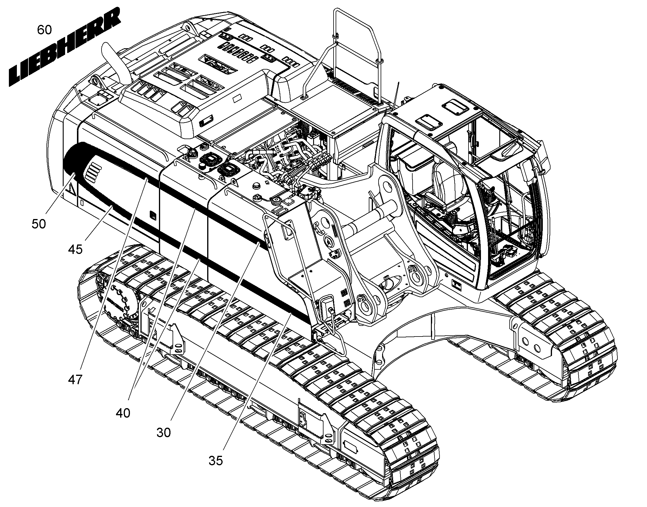 НАКЛЕЙКА 1688,09mmX100mm 10833532 LIEBHERR