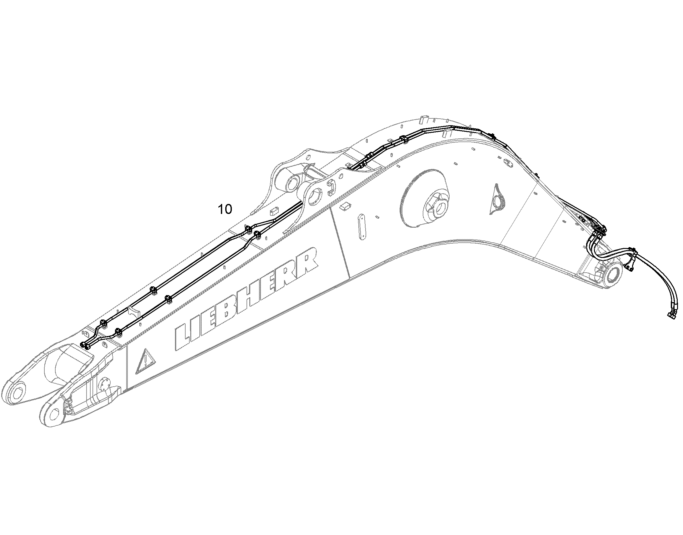ПРОВОДКА ПРИВОД МЕХ. ПОВОРОТА 10837057 LIEBHERR