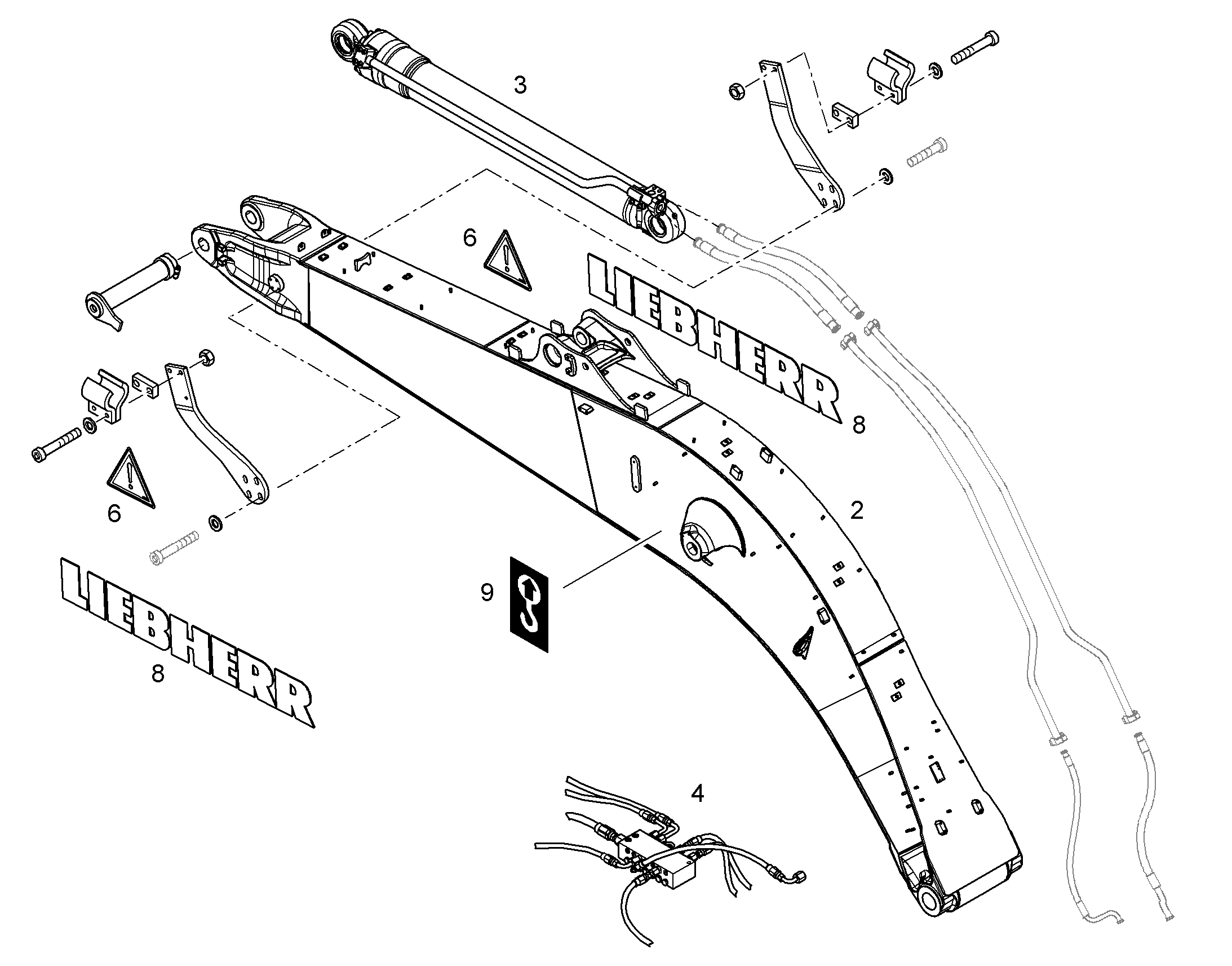 СТРЕЛА ОДНОКОРПУСНАЯ 5,90M 10833966 LIEBHERR