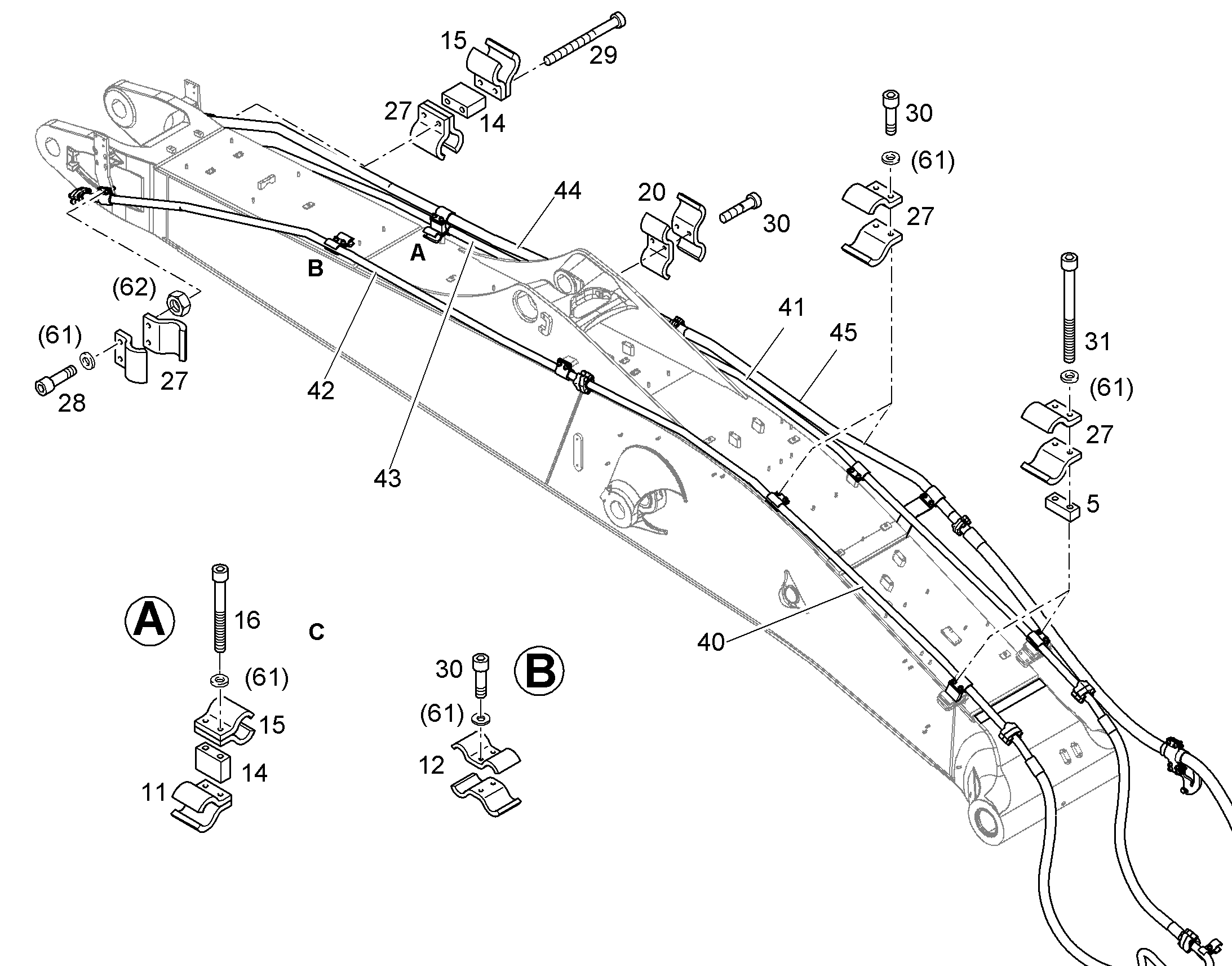 ПРОВОДКА МОНТАЖ AHS 12 11453259 LIEBHERR
