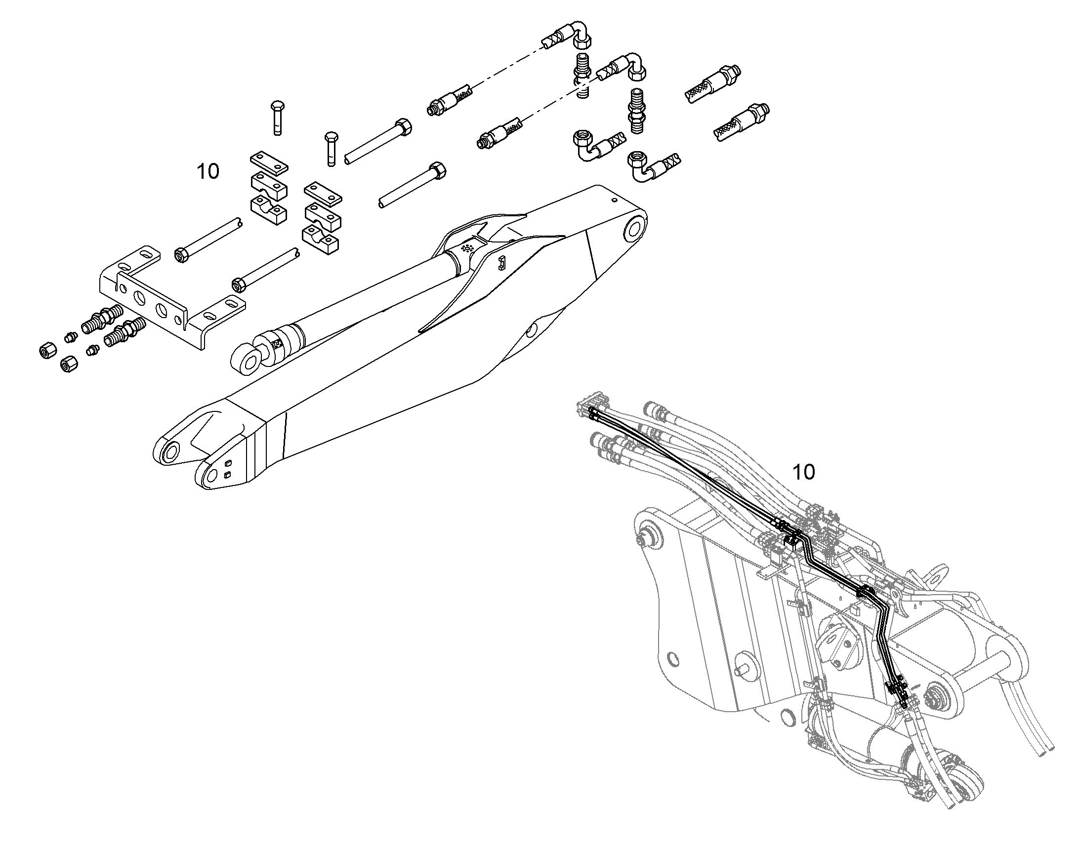 ПРОВОДКА ПРИВОД МЕХ. ПОВОРОТА 10838926 LIEBHERR