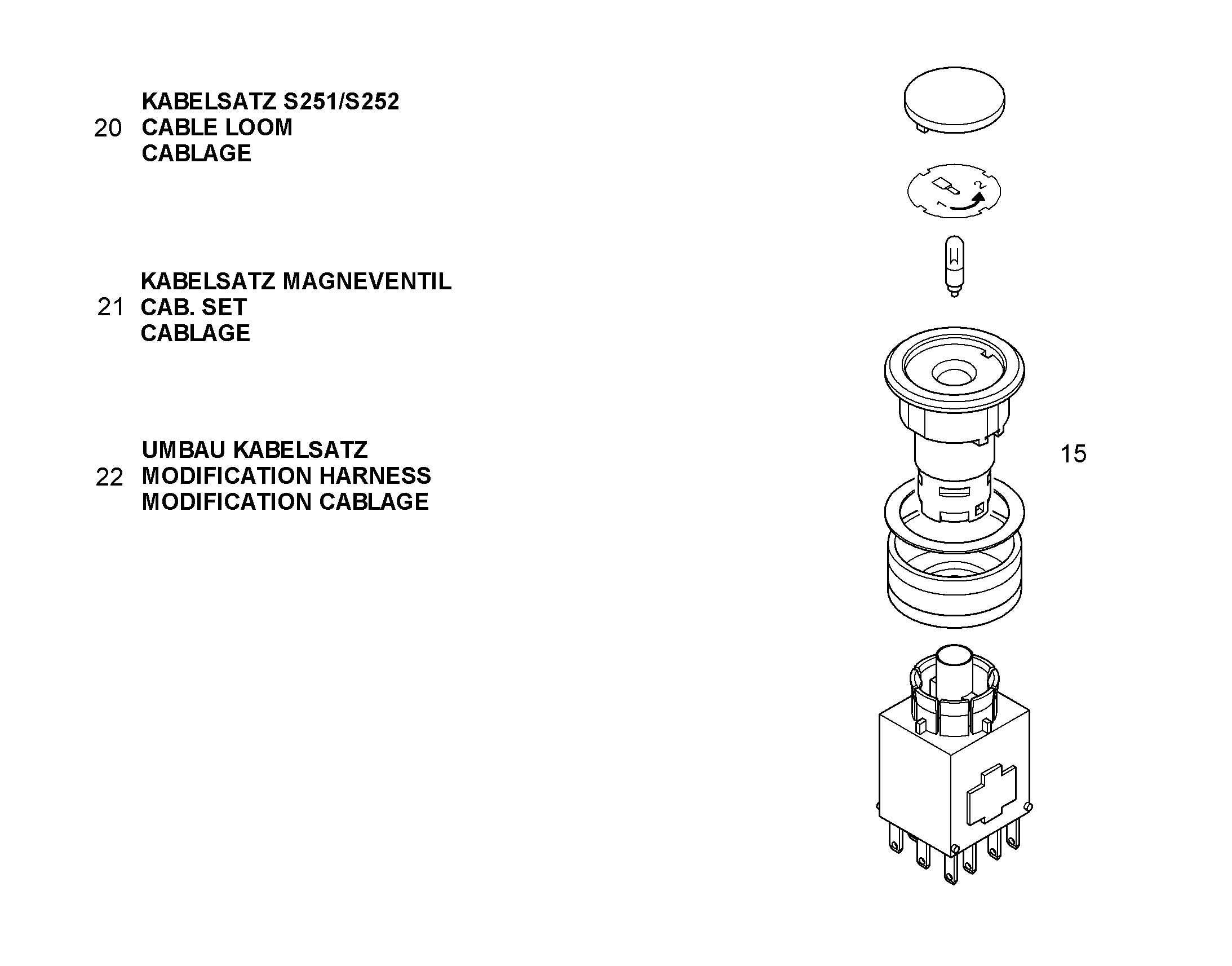 КОМПЛ.ПРОВОДОВ Э-МАГН.КЛАПАН 10838669 LIEBHERR