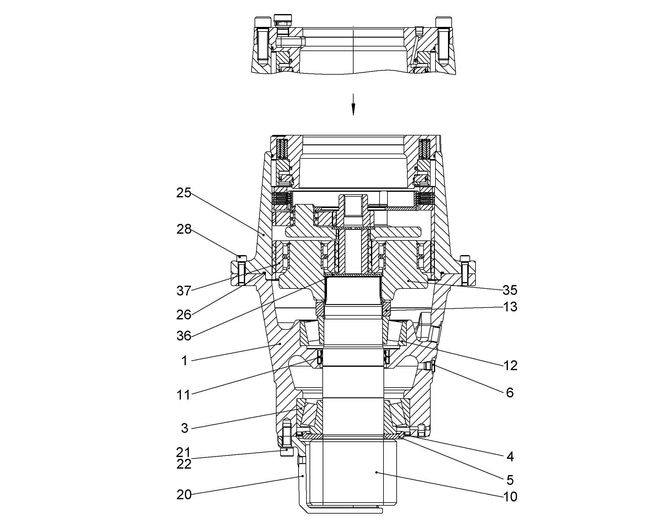 ВЫХОДНОЙ ВАЛ M=12 Z=11 90200992 LIEBHERR